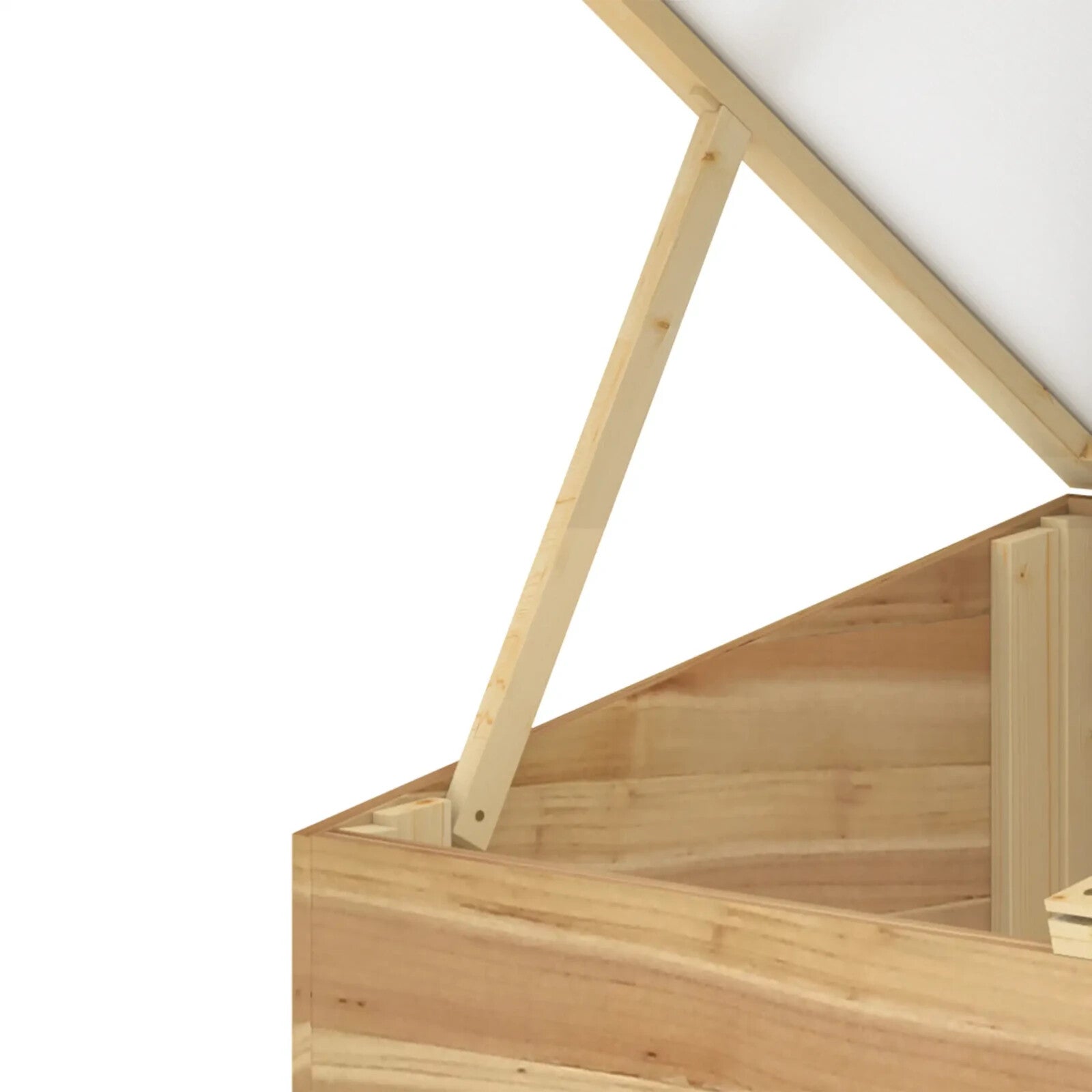 100x50x36cm Wooden Cold Frame Greenhouse with Polycarbonate Panels and Roof - Home and Garden Furniture Shop - rustic - furniture