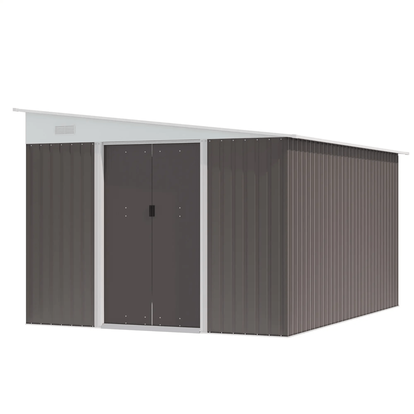 11 x 9ft Metal Garden Shed Large Outdoor Tool Storage House Lockable Double Door - Home and Garden Furniture Shop - rustic - furniture