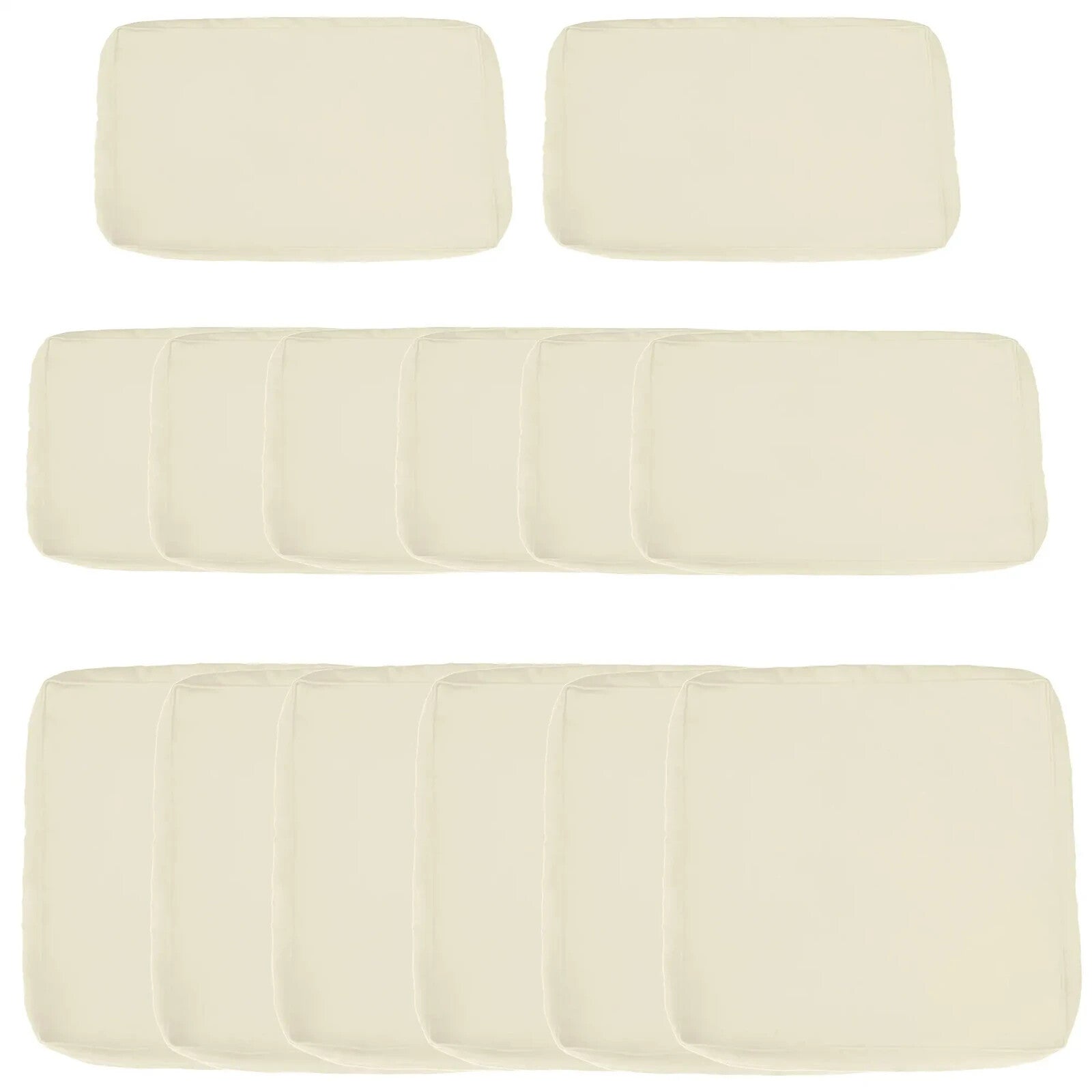 12 Pcs Cushion Replacement Set for Outdoor Garden Rattan Sofa Furniture Seating - Home and Garden Furniture Shop - rustic - furniture