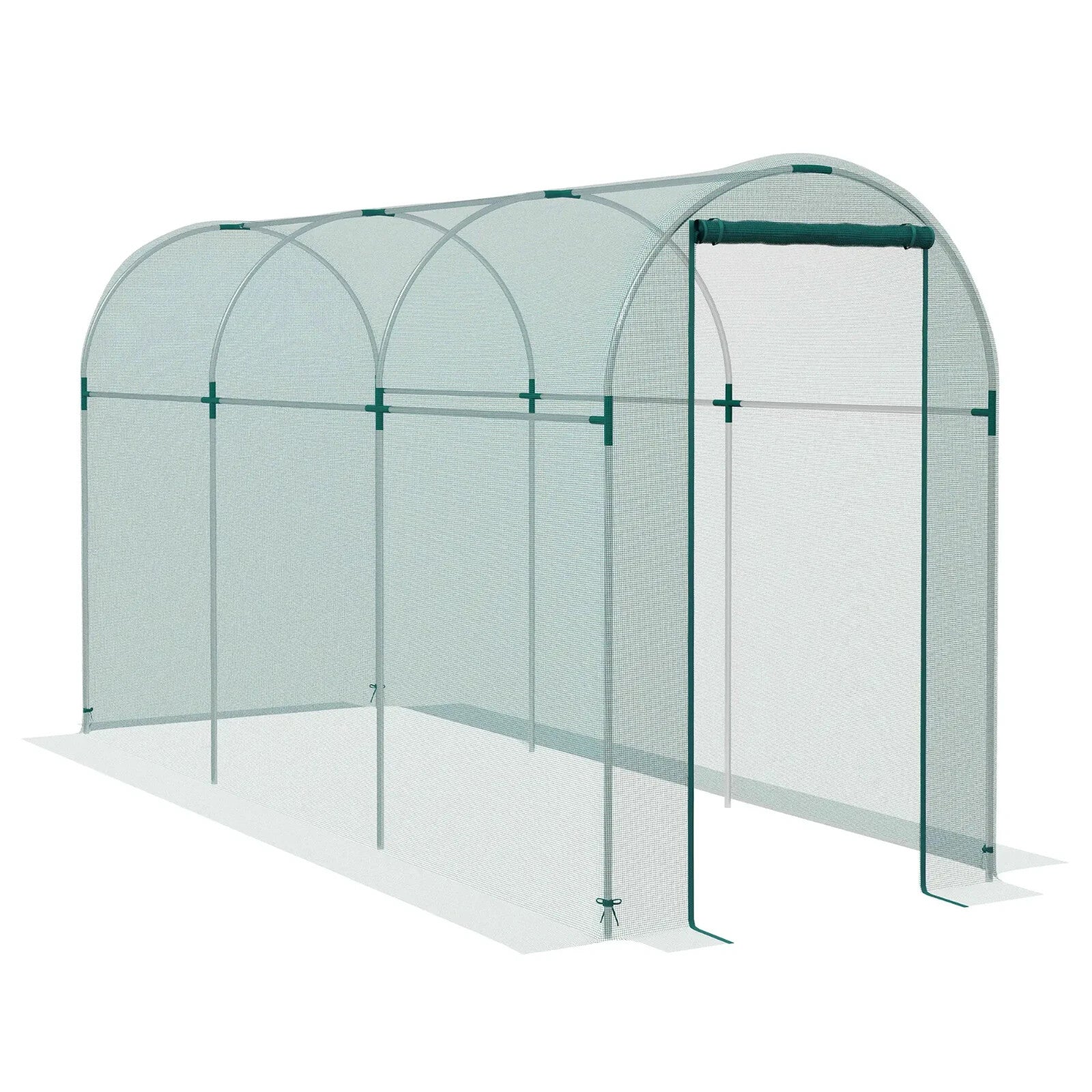 1.2 x 3.6 x 1.9 m Galvanised Steel Fruit Cage Protection Tent with Zipped Door - Home and Garden Furniture Shop - rustic - furniture