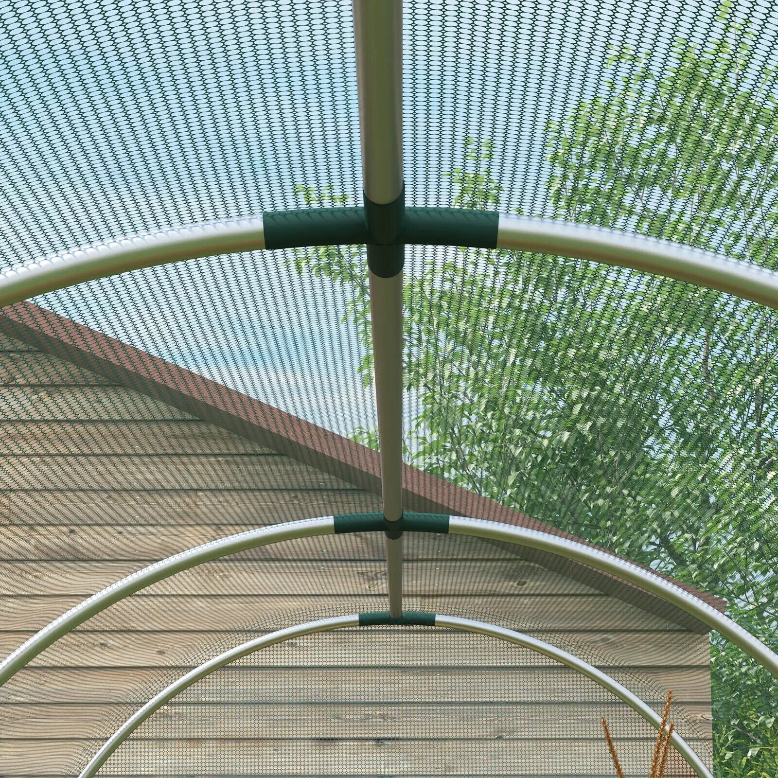 1.2 x 3.6 x 1.9 m Galvanised Steel Fruit Cage Protection Tent with Zipped Door - Home and Garden Furniture Shop - #rustic - furniture#