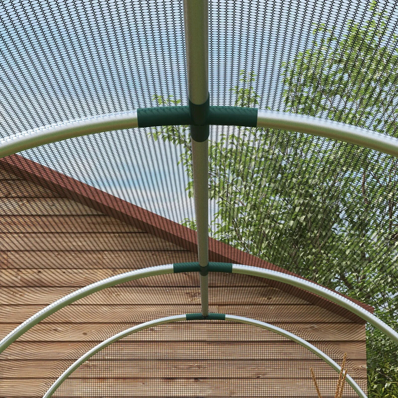 1.2x3.6x1.9m Fruit Cage Tent Galvanised Steel Plant Protection Netting Black - Home and Garden Furniture Shop - #rustic - furniture#