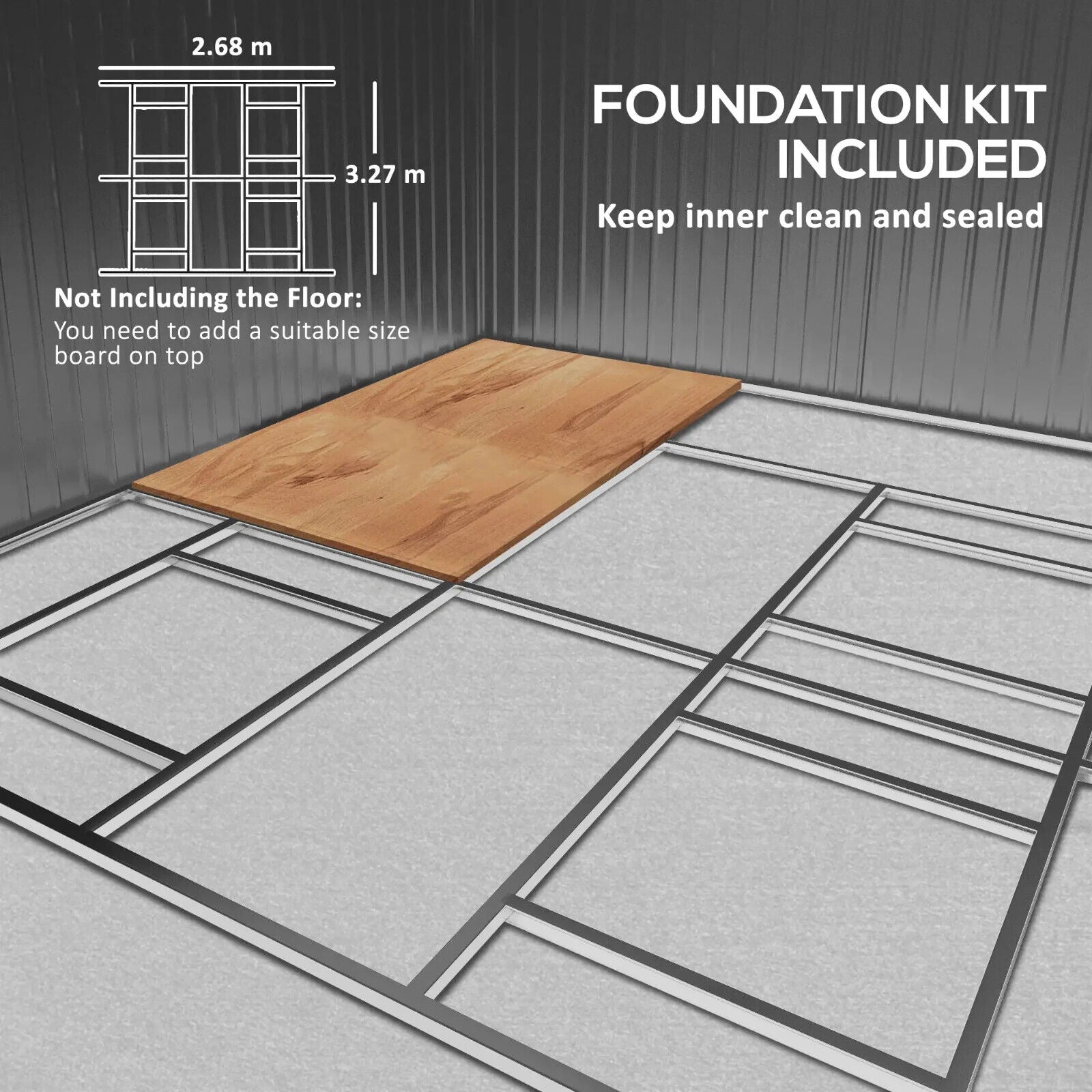 13 x 11 ft Metal Garden Storage Shed with Foundation Kit and Vents, Grey - Home and Garden Furniture Shop - #rustic - furniture#