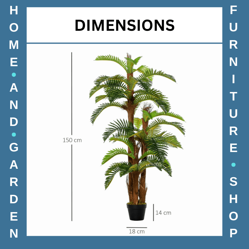 150cm Artificial Fern Plant in Pot for Home or Office Lifelike Greenery Decor - Home and Garden Furniture Shop - rustic - furniture