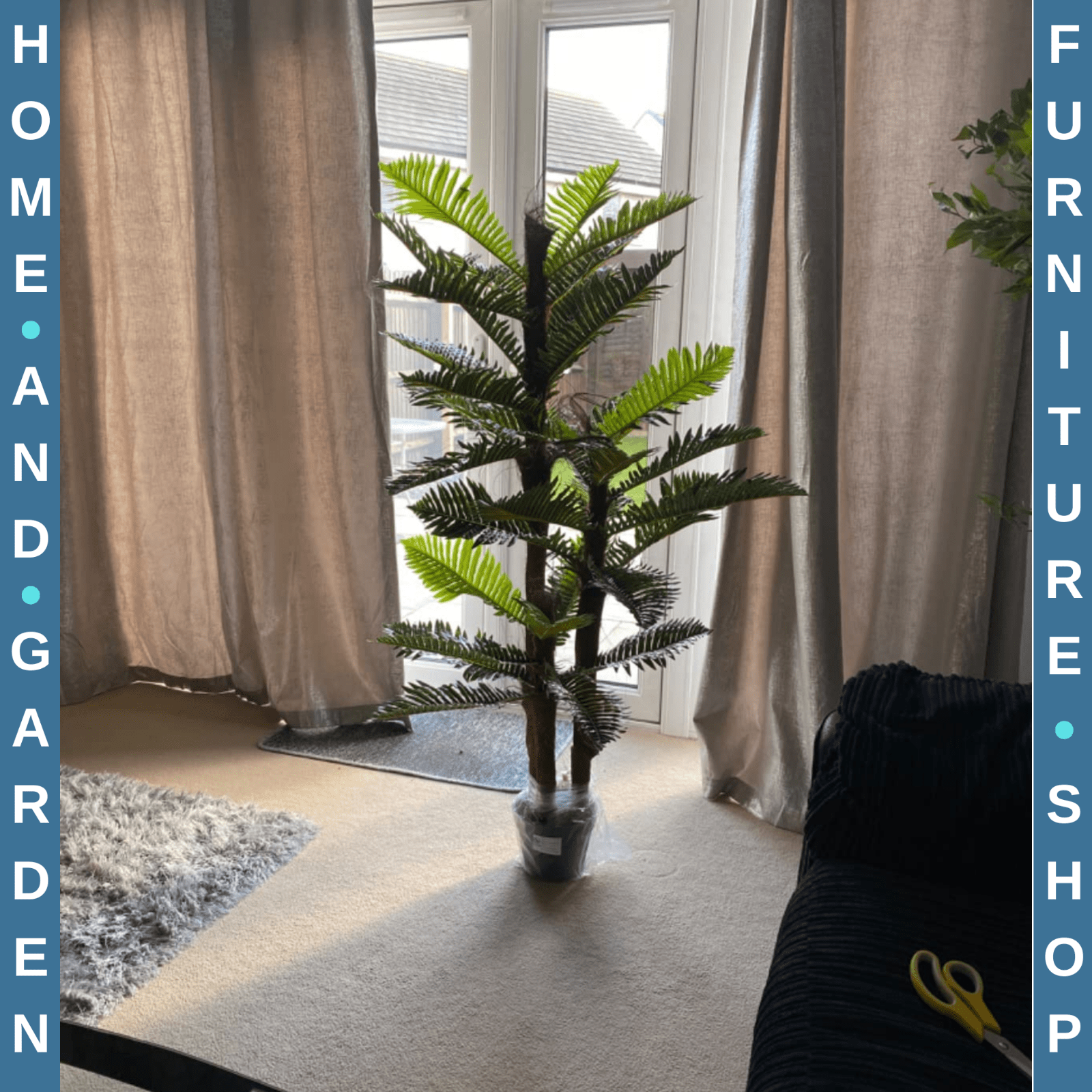 150cm Artificial Fern Plant in Pot for Home or Office Lifelike Greenery Decor - Home and Garden Furniture Shop - rustic - furniture