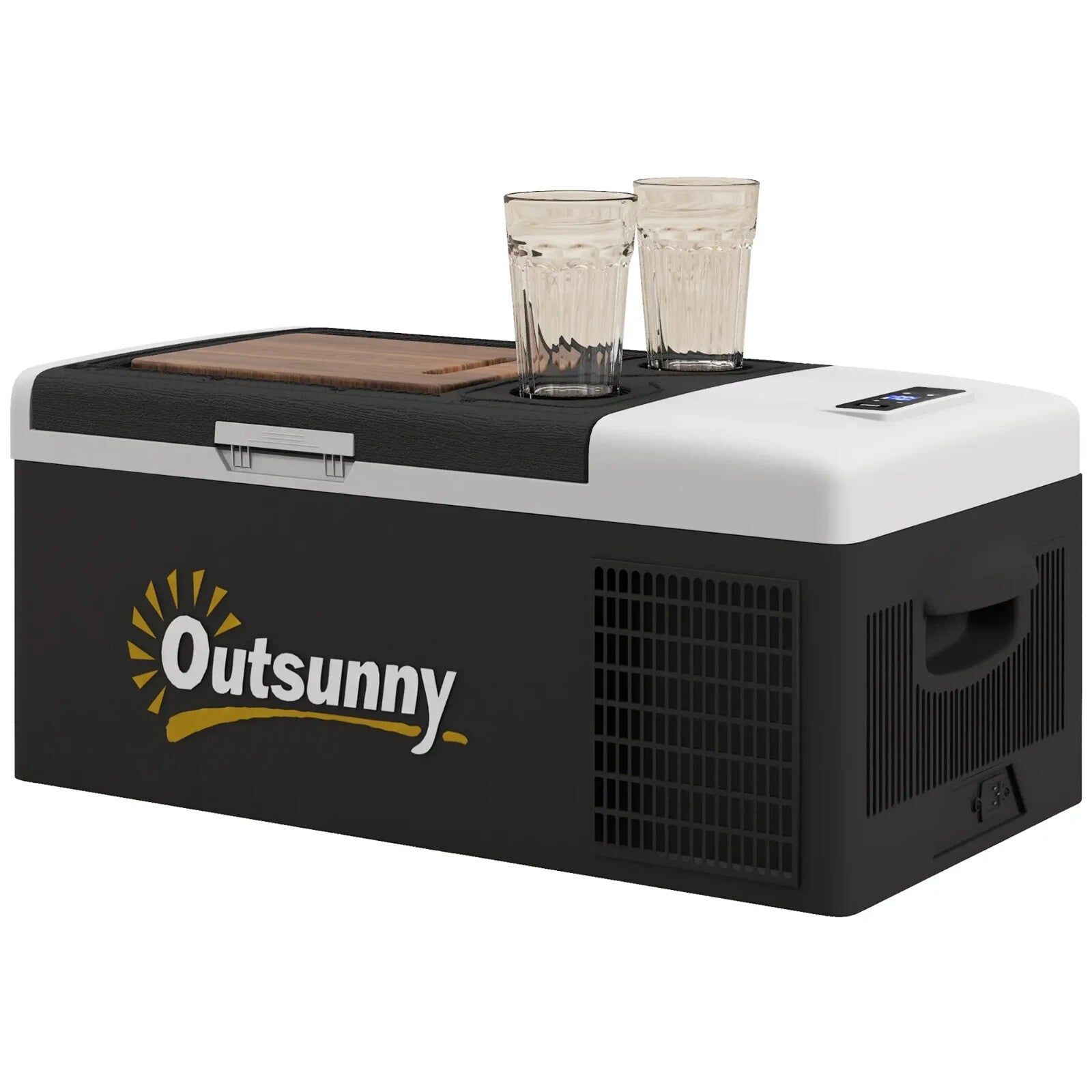 16L Portable Car Fridge Freezer 20℃ to 10℃ Adjustable Temperature DC 12V/24V - Home and Garden Furniture Shop - rustic - furniture