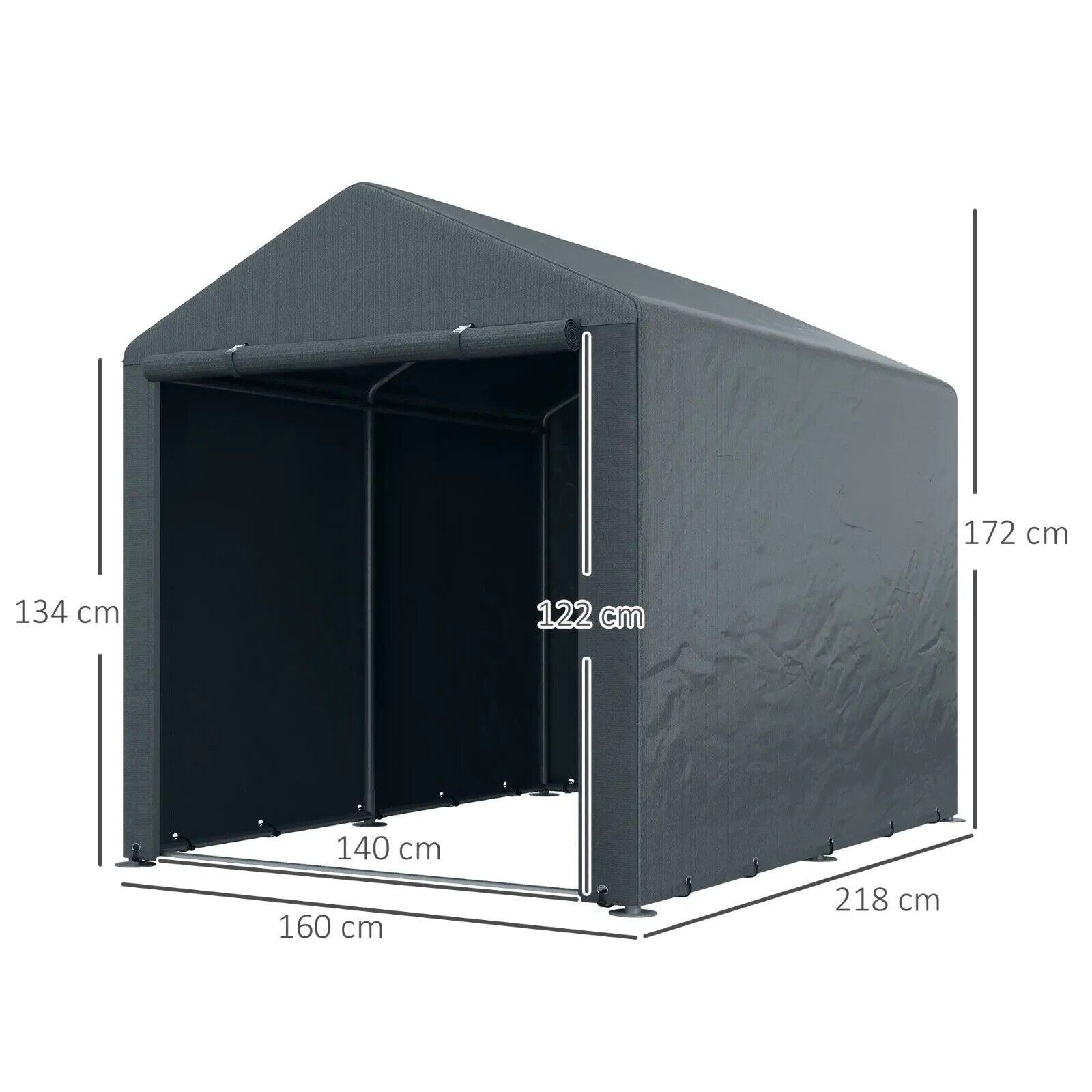 1.6x2.2m Outdoor Garden Storage Shed Tent with Accessories Waterproof Cover - Home and Garden Furniture Shop - #rustic - furniture#