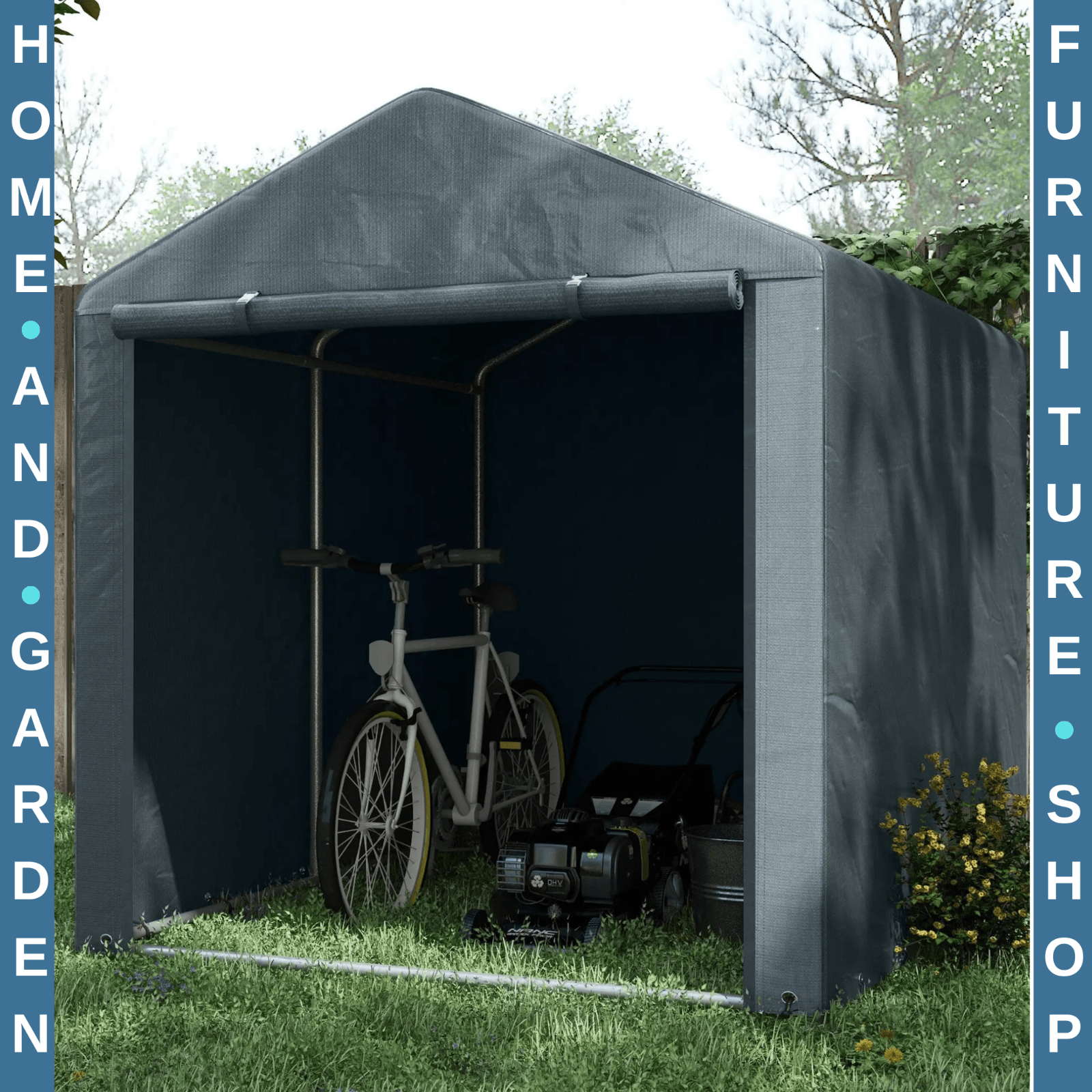 1.6x2.2m Outdoor Garden Storage Shed Tent with Accessories Waterproof Cover - Home and Garden Furniture Shop - #rustic - furniture#