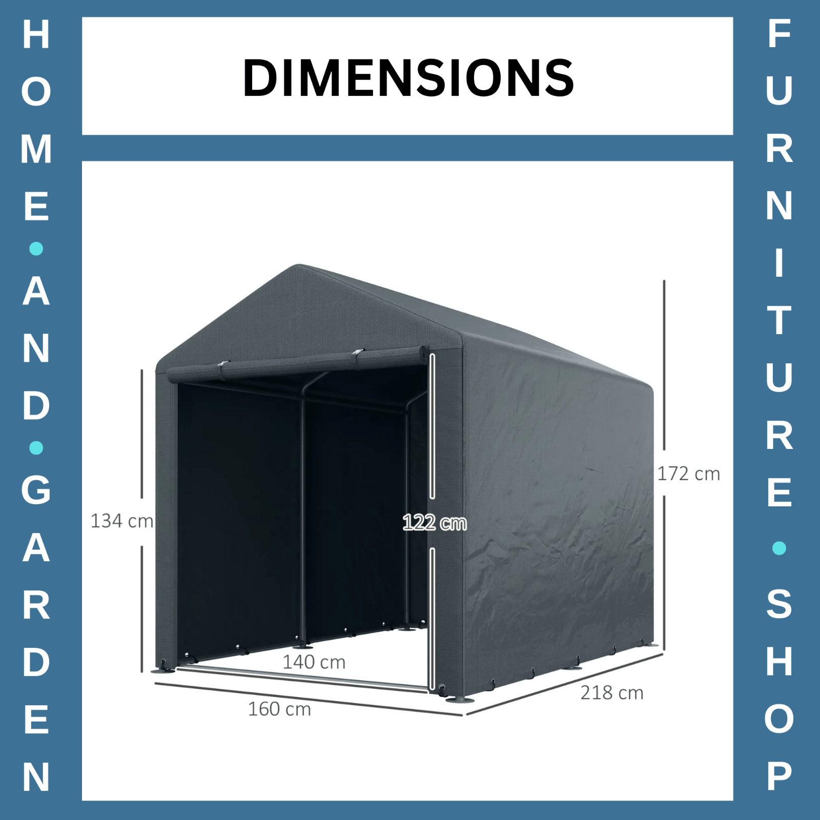 1.6x2.2m Outdoor Garden Storage Shed Tent with Accessories Waterproof Cover - Home and Garden Furniture Shop - #rustic - furniture#