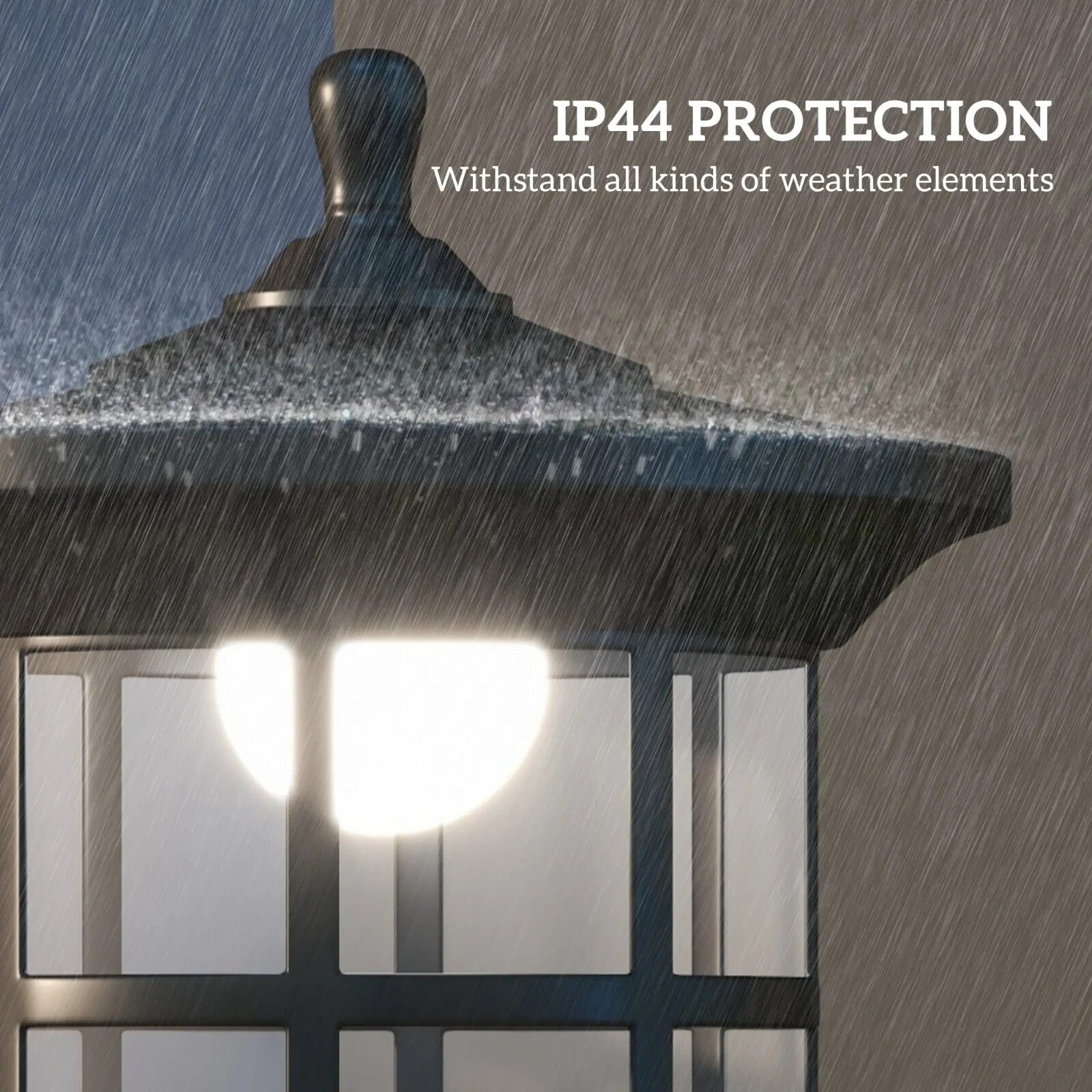 1.8 m LED Garden Lamp Post Solar Lights Waterproof Lighting for Patio Pathway - Home and Garden Furniture Shop - rustic - furniture