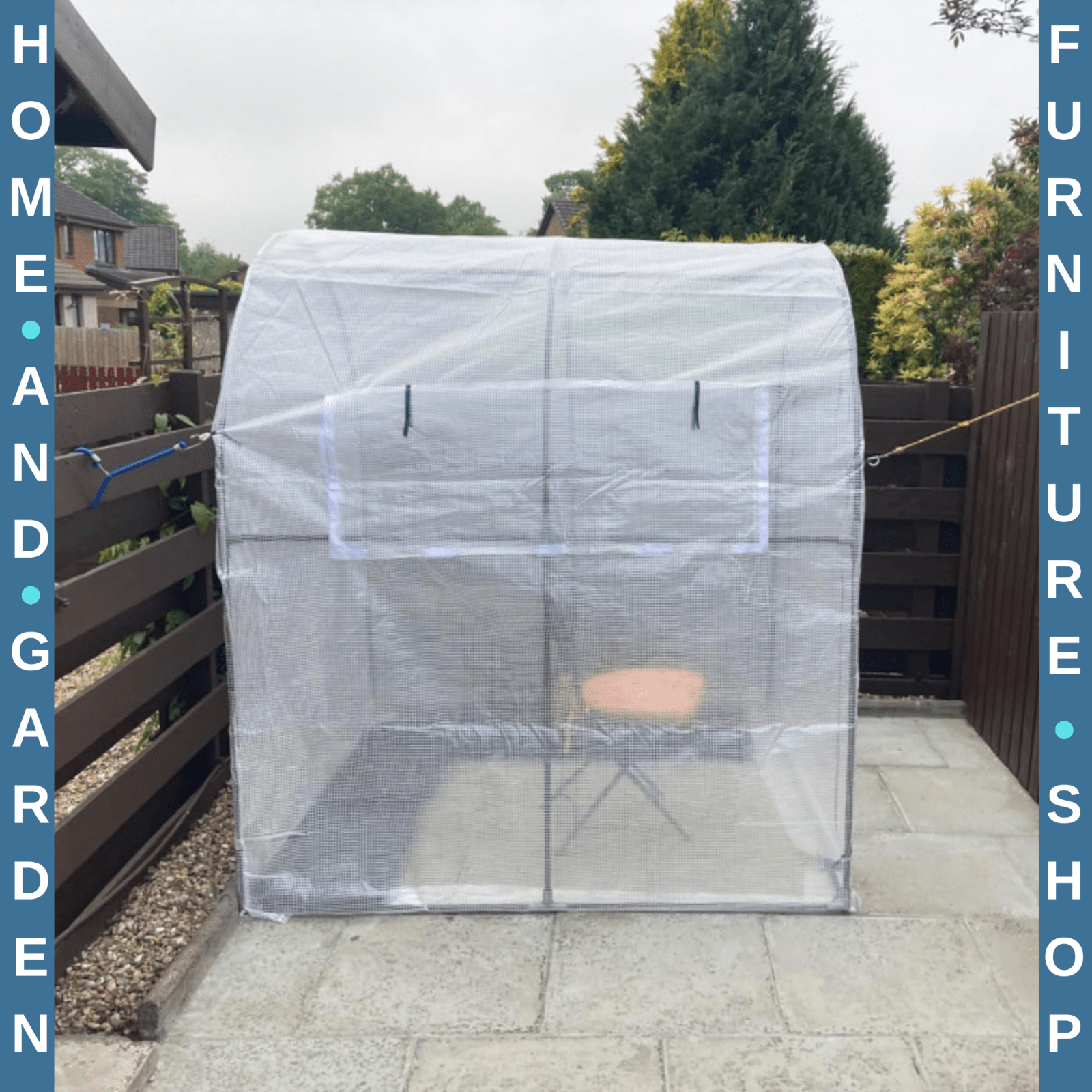1.8 x 1.8 x 2m Walk In Polytunnel Greenhouse with Roll Up Door Garden Grow House - Home and Garden Furniture Shop - rustic - furniture