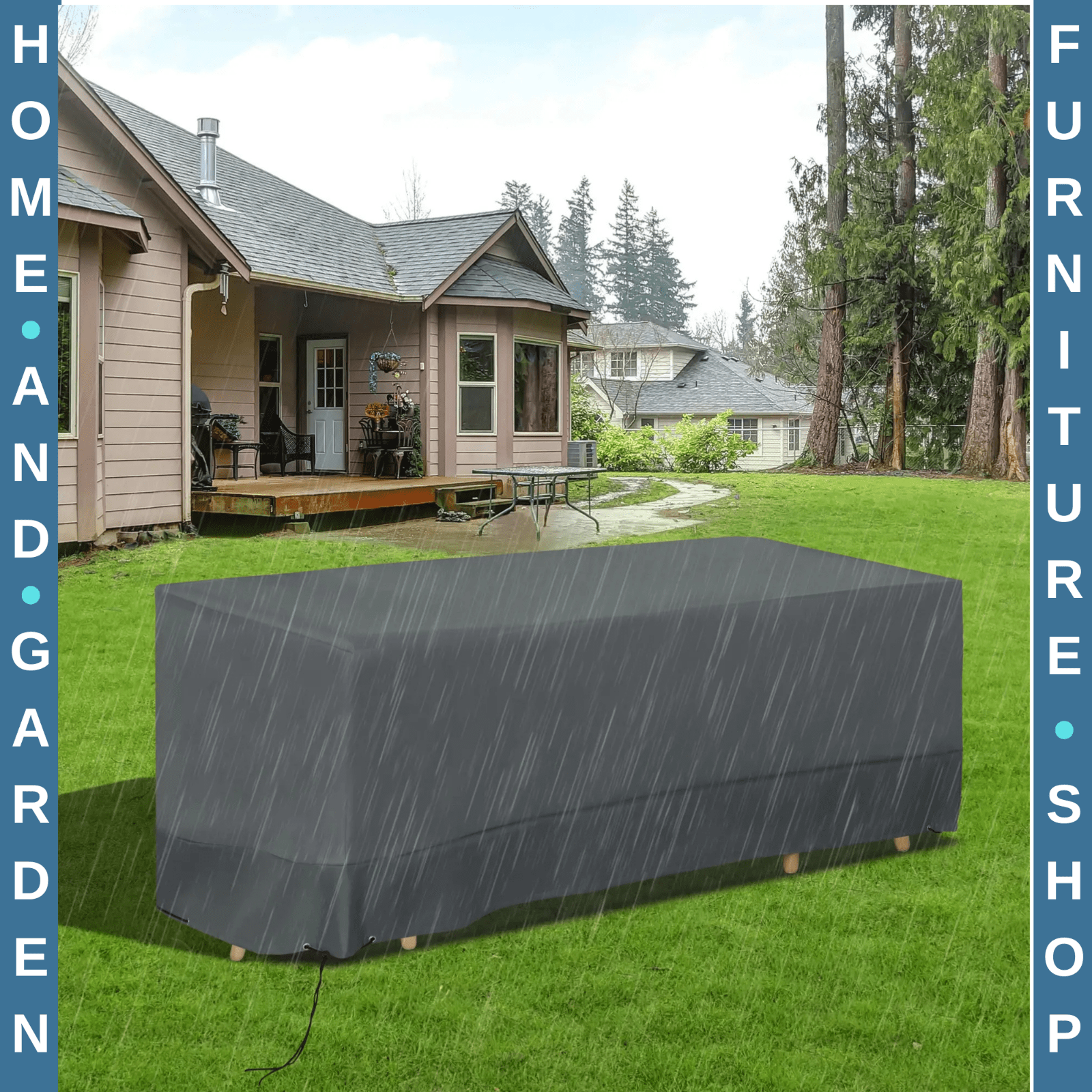 190x72x76cm Rectangular Patio Furniture Cover for Chairs – 600D Oxford Fabric - Home and Garden Furniture Shop - rustic - furniture