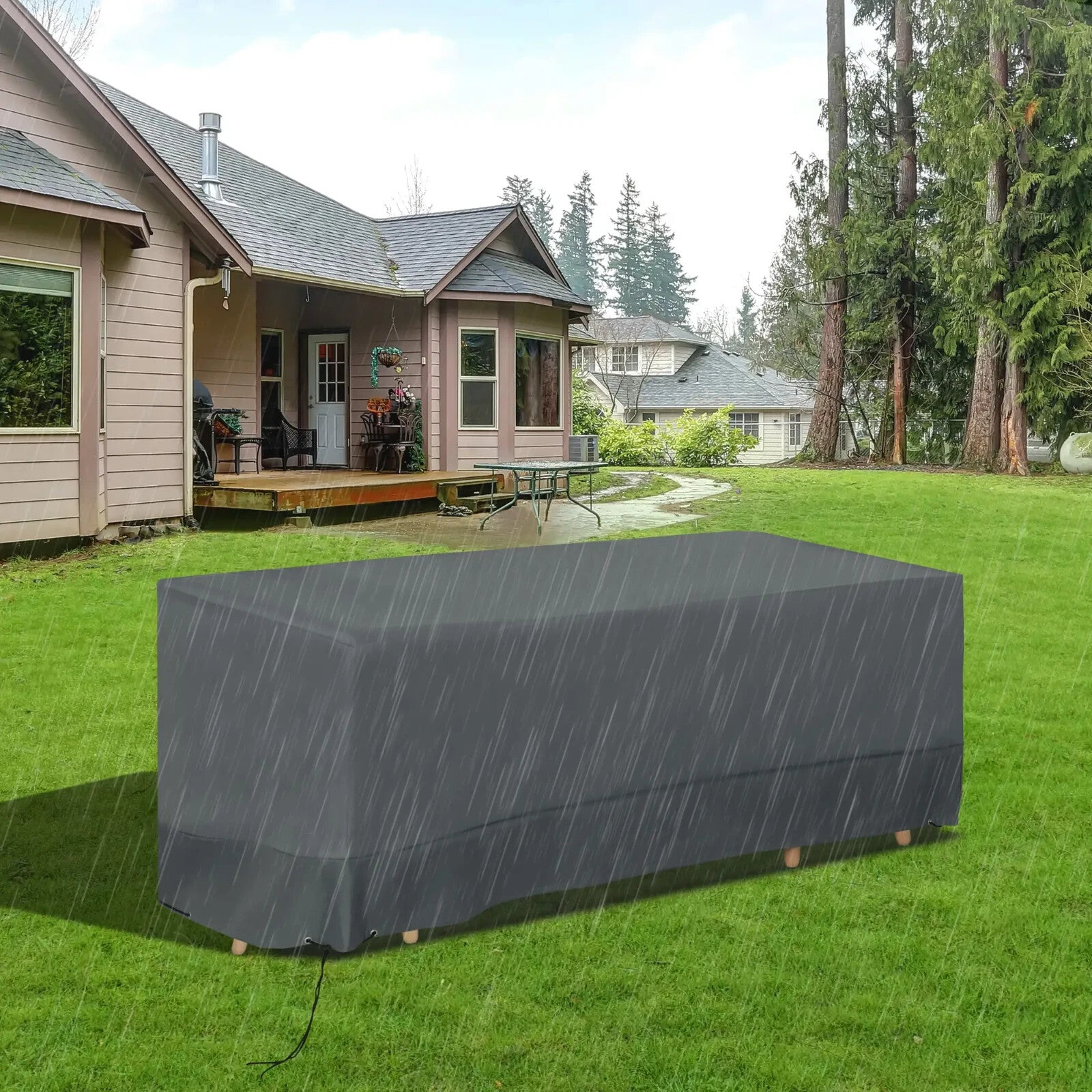 190x72x76cm Rectangular Patio Furniture Cover for Chairs – 600D Oxford Fabric - Home and Garden Furniture Shop - rustic - furniture