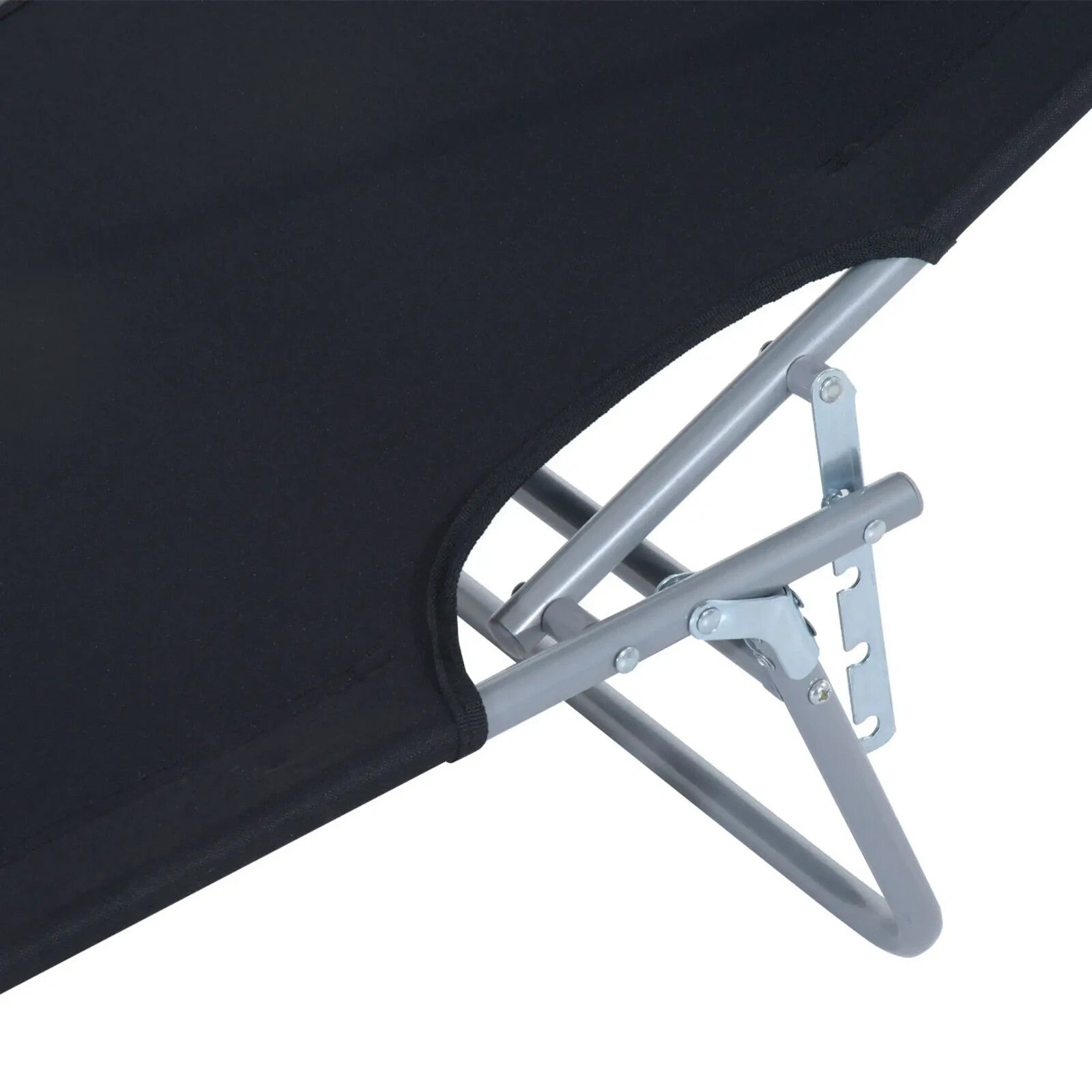 2 Foldable Outdoor Sun Loungers with Removable Shade Canopy and Patio Recliner S - Home and Garden Furniture Shop - rustic - furniture