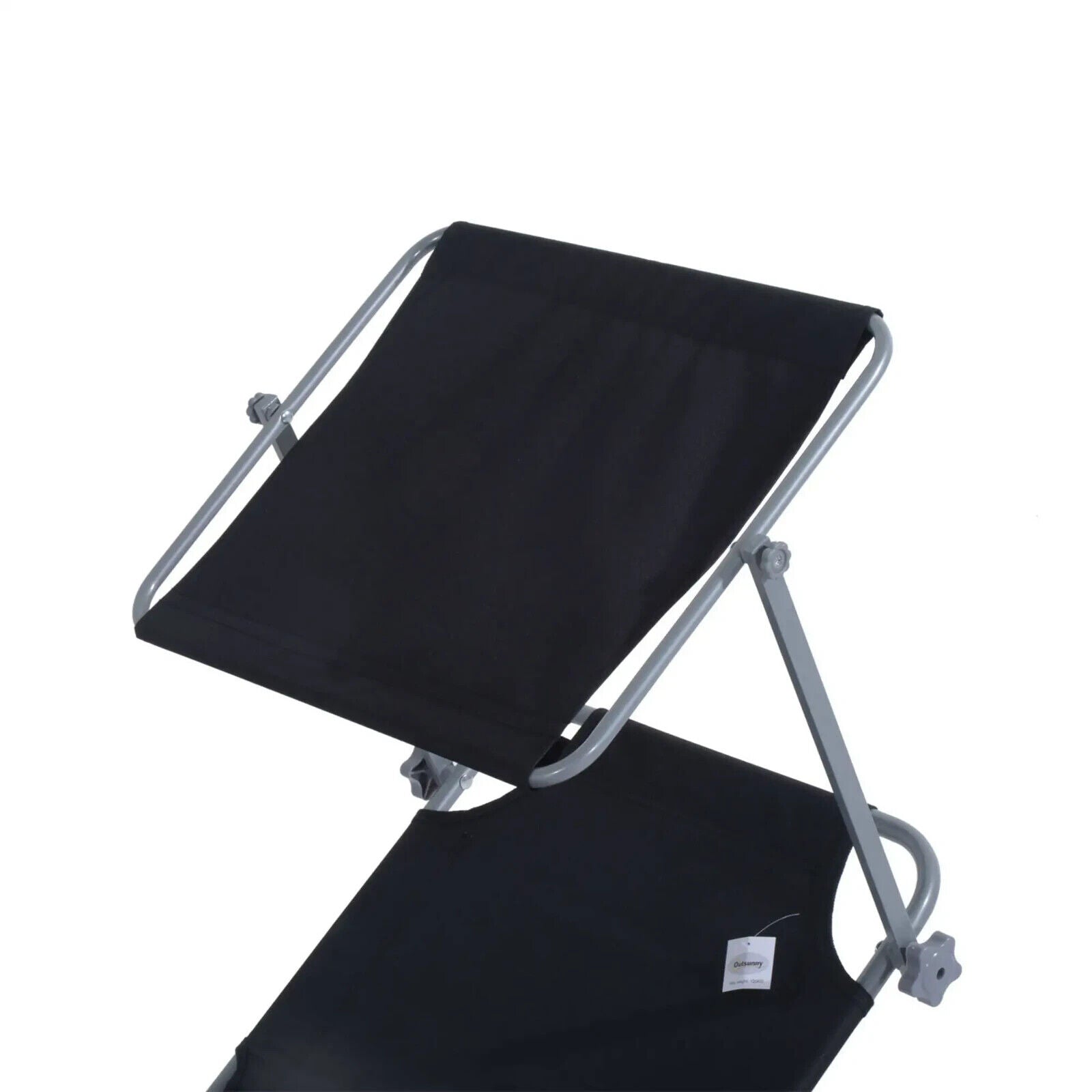 2 Foldable Outdoor Sun Loungers with Removable Shade Canopy & Patio Recliner Set - Home and Garden Furniture Shop - #rustic - furniture#
