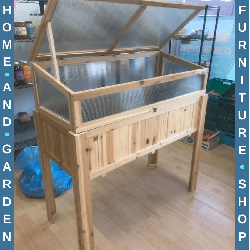 2 in 1 Wooden Cold Frame Greenhouse with Raised Planter and Open Top for Plants - Home and Garden Furniture Shop - rustic - furniture