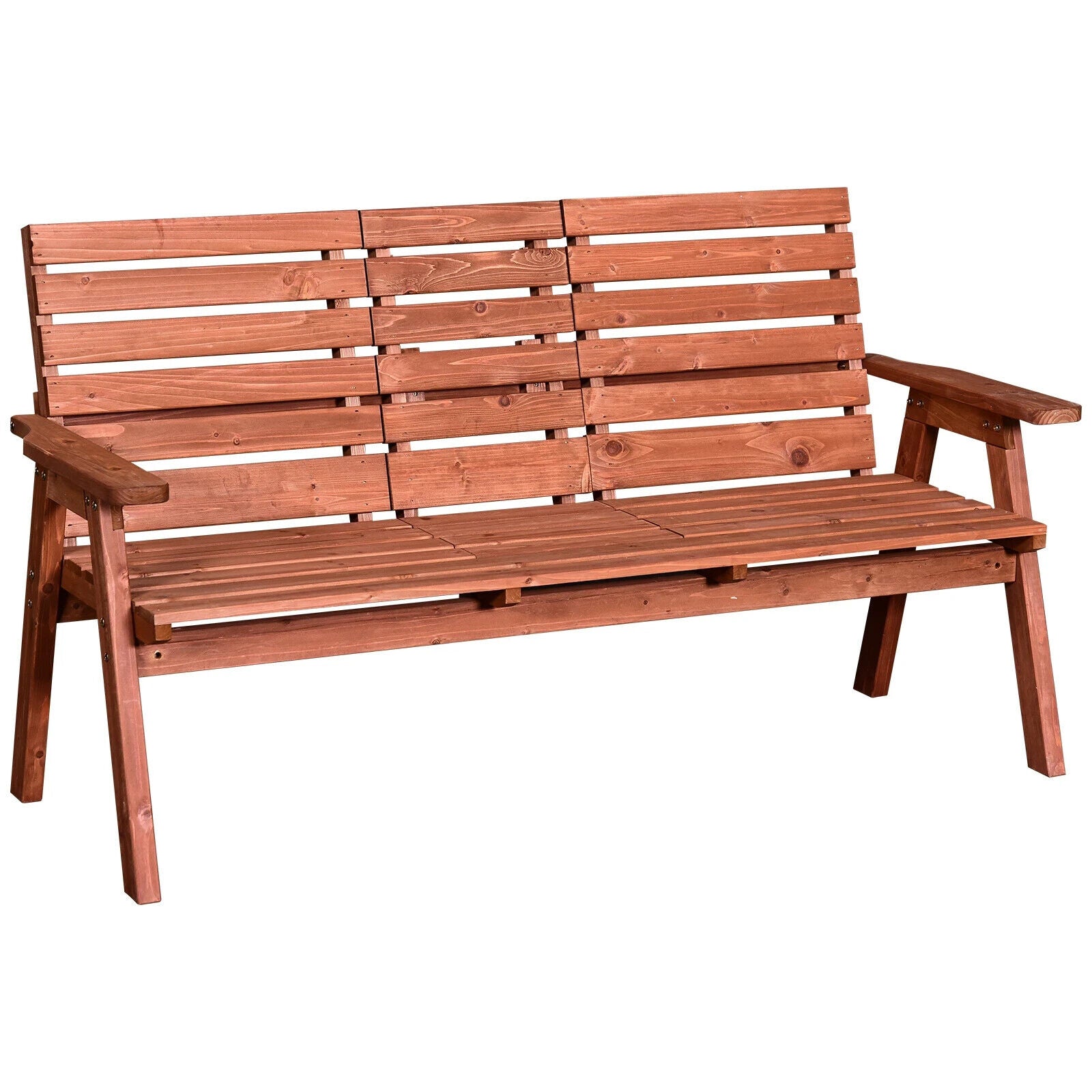 2 or 3 Seater Wooden Garden Bench Convertable Table w/ Armrests Patio Bench Seat - Home and Garden Furniture Shop - #rustic - furniture#