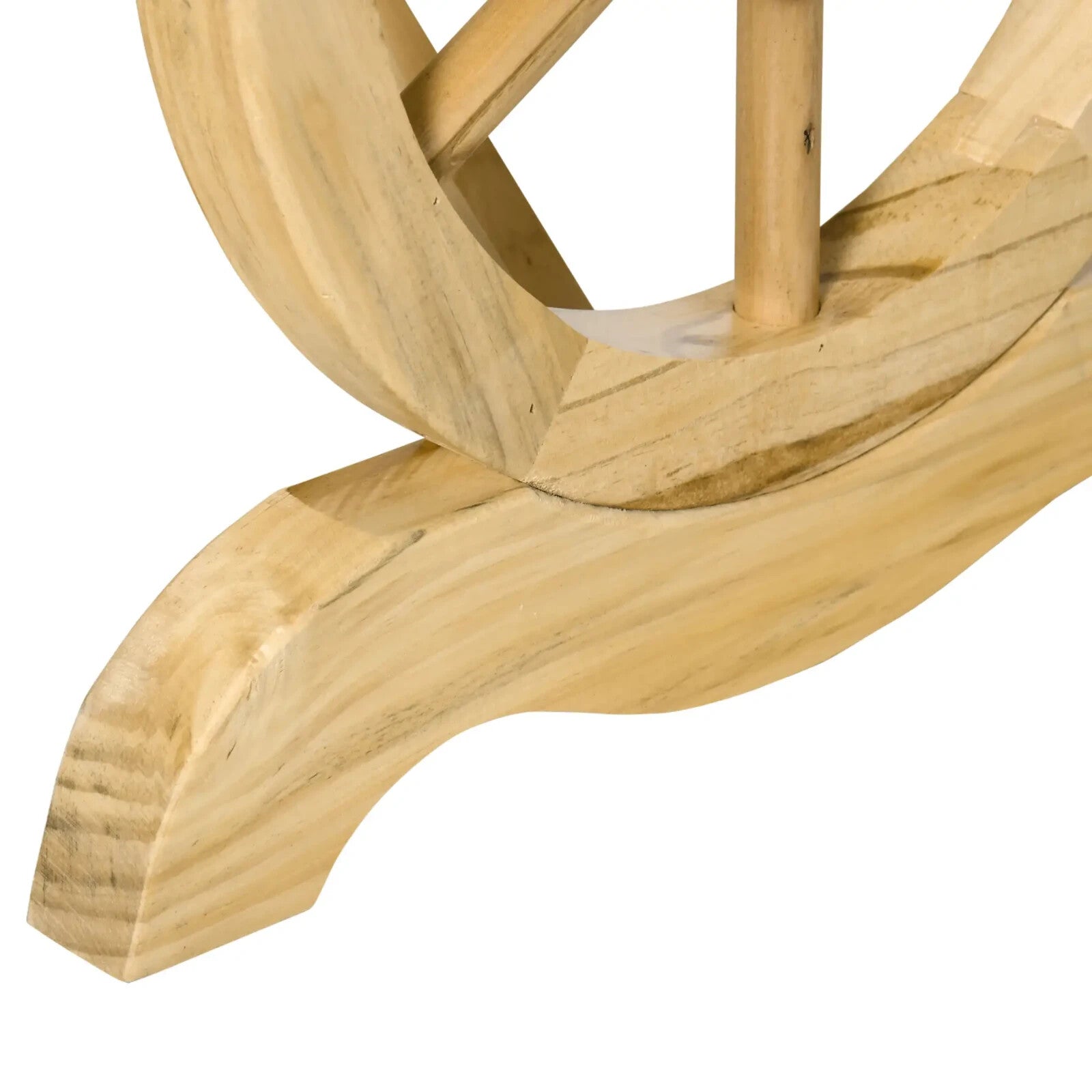 2 Person Rustic Wooden Garden Bench with Wheel Legs & Slatted Seat for Patio Use - Home and Garden Furniture Shop - rustic - furniture