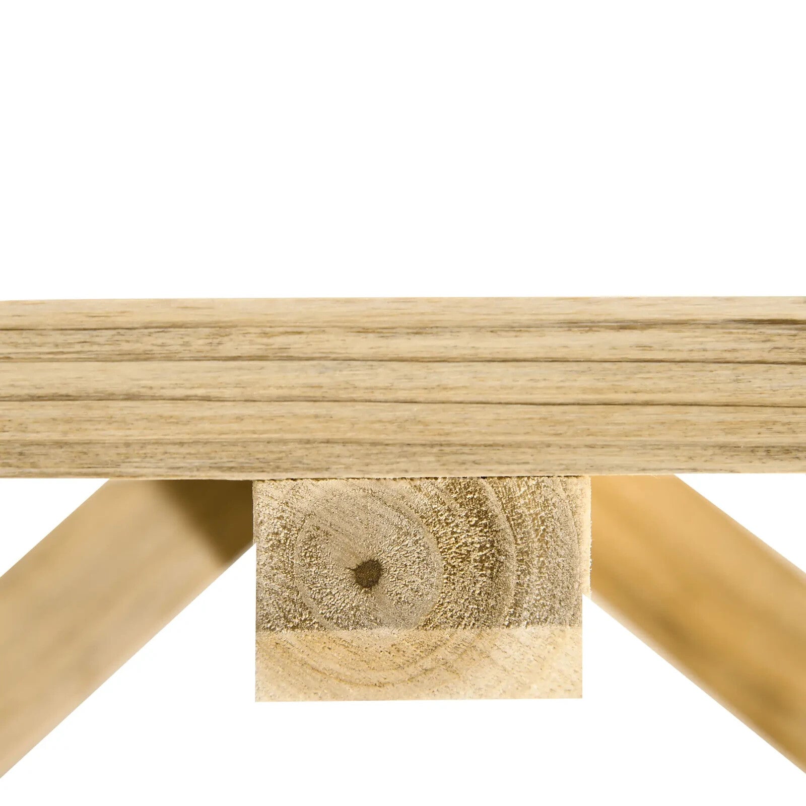 2 Person Rustic Wooden Garden Bench with Wheel Legs & Slatted Seat for Patio Use - Home and Garden Furniture Shop - rustic - furniture