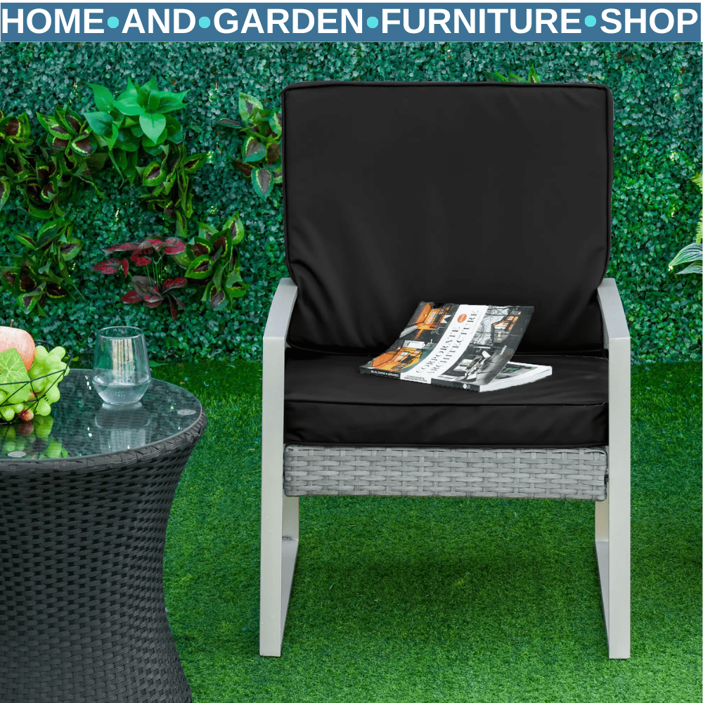 2 Piece Cushion Set with Seat and Back Pad for Rattan Sofa Chair Indoor Outdoor - Home and Garden Furniture Shop - #rustic - furniture#