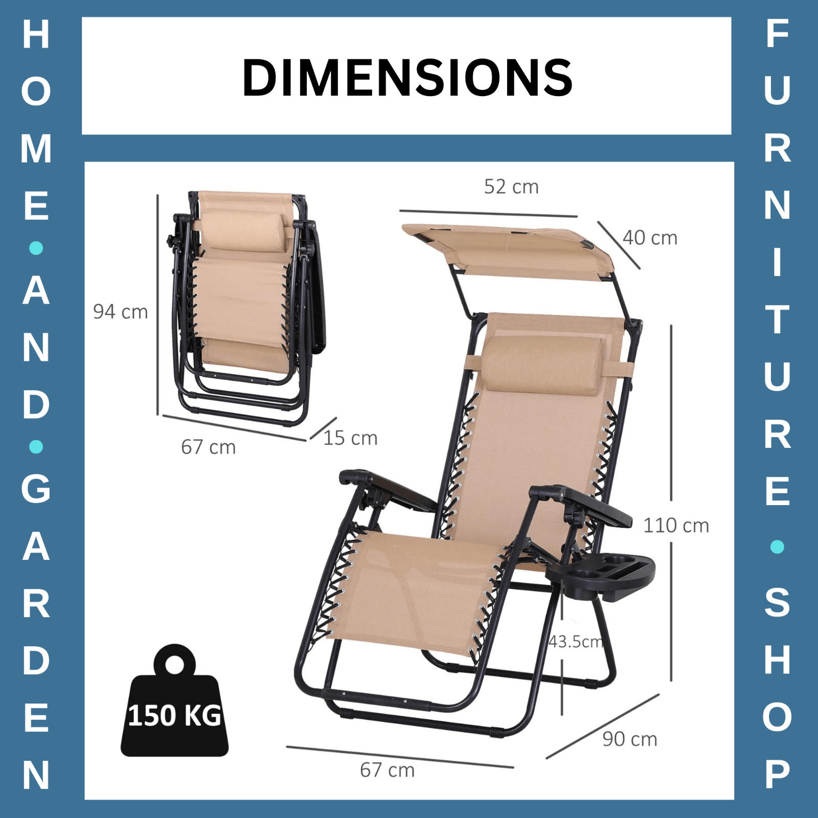 2 Piece Foldable Reclining Garden Chairs Zero Gravity Deck Sun Loungers Set - Home and Garden Furniture Shop - #rustic - furniture#