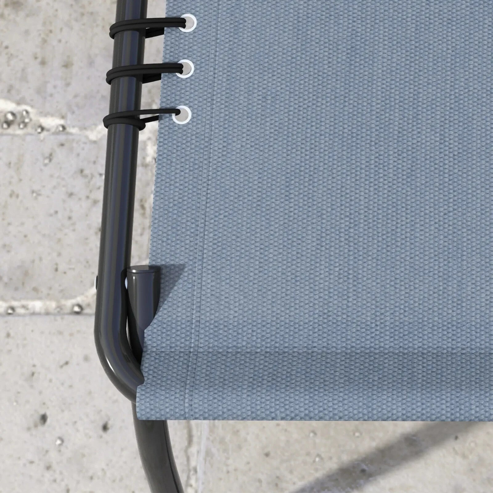 2 Piece Folding Sun Lounger Set with 4 Position Recliner Garden Camping Chairs - Home and Garden Furniture Shop - rustic - furniture