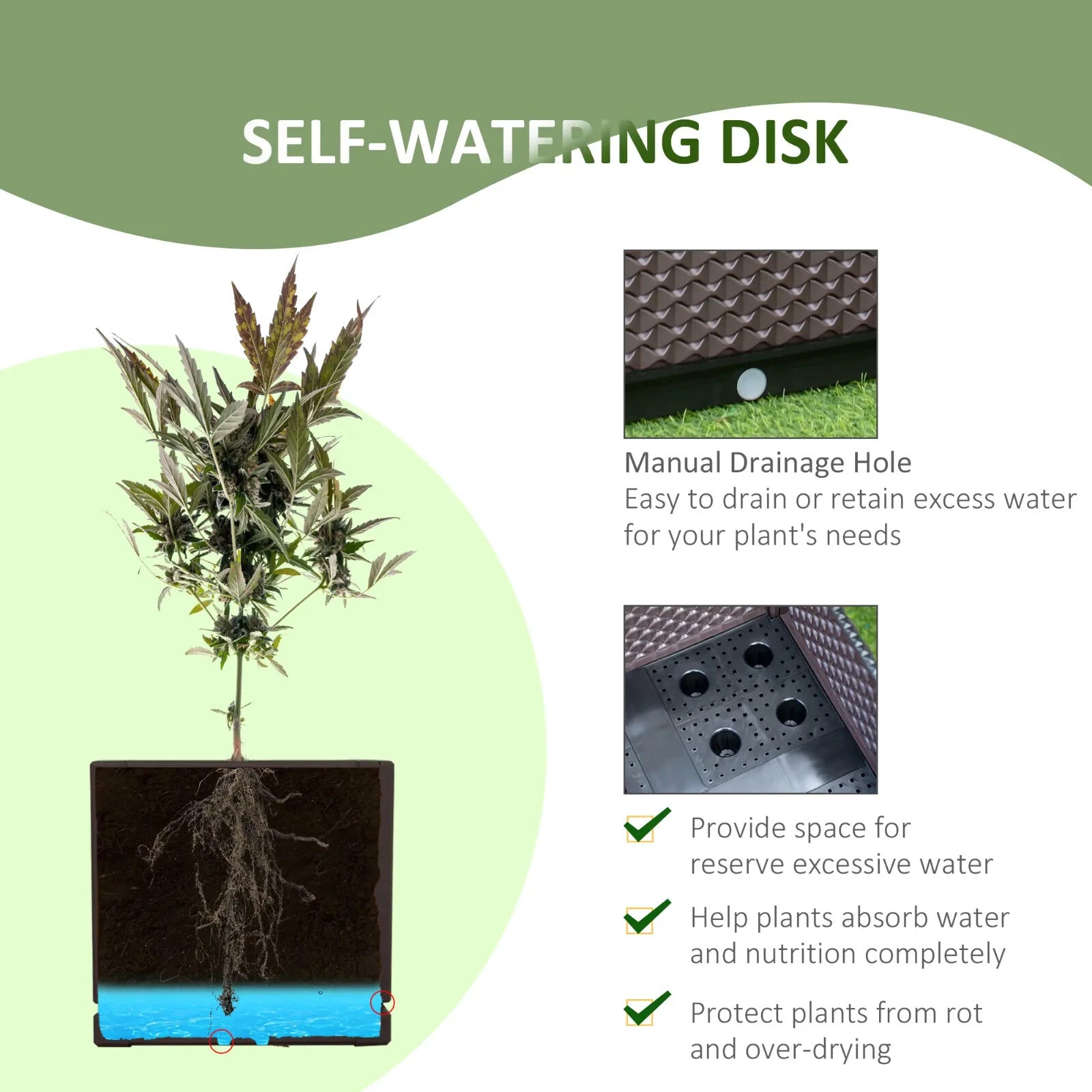 2 Piece Raised Garden Bed Planter Box Vegetable Planting Container for Outdoor - Home and Garden Furniture Shop - rustic - furniture