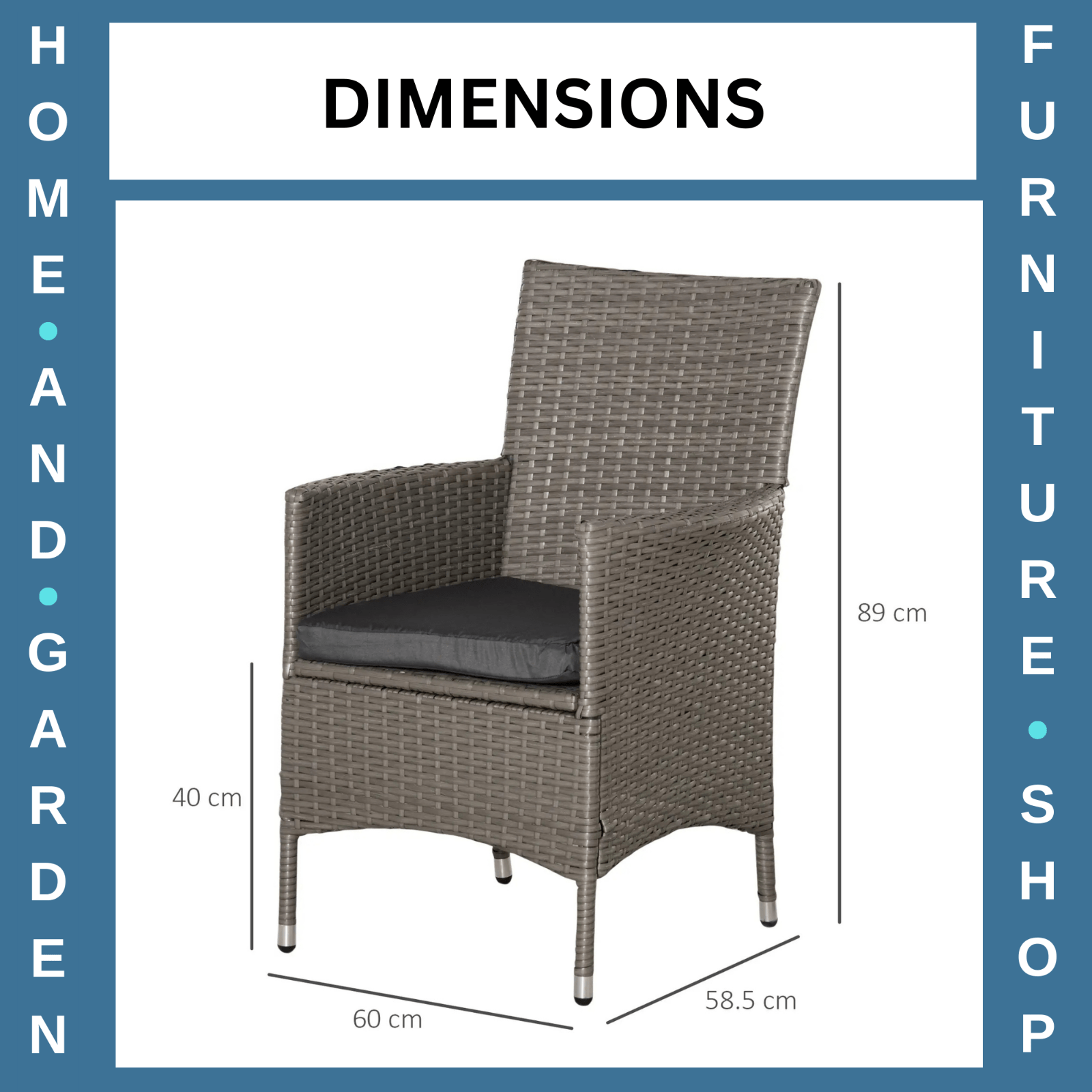 2 Piece Rattan Garden Armchair Set with Cushions Dining Chairs Wicker Furniture - Home and Garden Furniture Shop - rustic - furniture