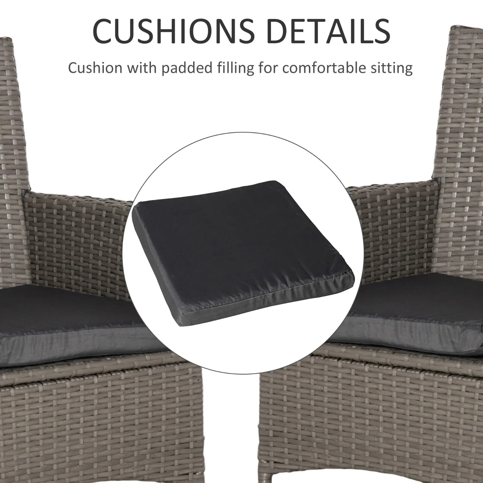 2 Piece Rattan Garden Armchair Set with Cushions Dining Chairs Wicker Furniture - Home and Garden Furniture Shop - rustic - furniture