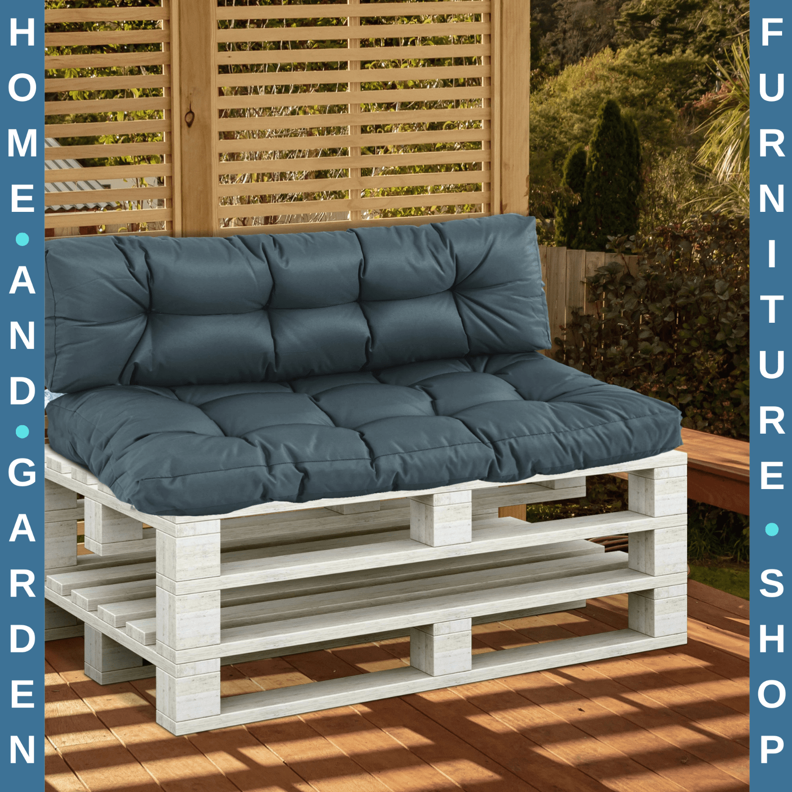 2 Piece Tufted Garden Pallet Cushion Set Seat and Back Pad for Indoor or Outdoor - Home and Garden Furniture Shop - rustic - furniture