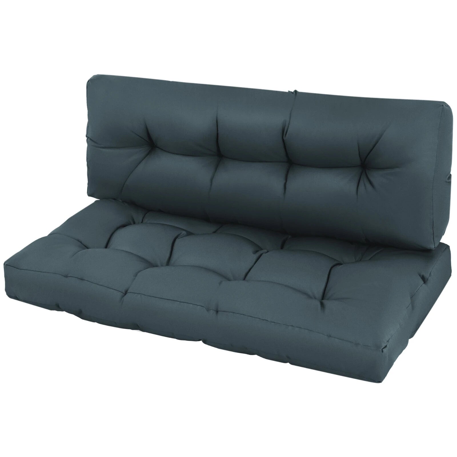 2 Piece Tufted Garden Pallet Cushion Set Seat and Back Pad for Indoor or Outdoor - Home and Garden Furniture Shop - rustic - furniture