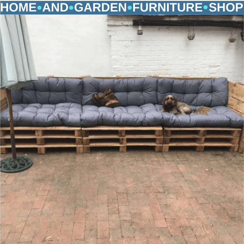 2 Piece Tufted Pallet Cushion Set w/ Seat Pad & Back Support for Indoor Outdoor - Home and Garden Furniture Shop - rustic - furniture