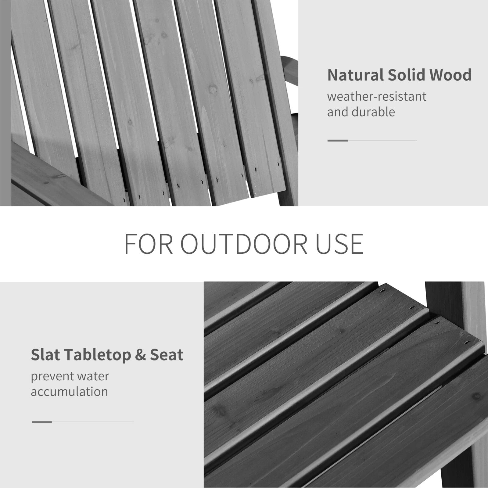 2 - Seater Fir Wood Garden Bench with Centre Table & Parasol Hole for Outdoor Use - Home and Garden Furniture Shop - rustic - furniture