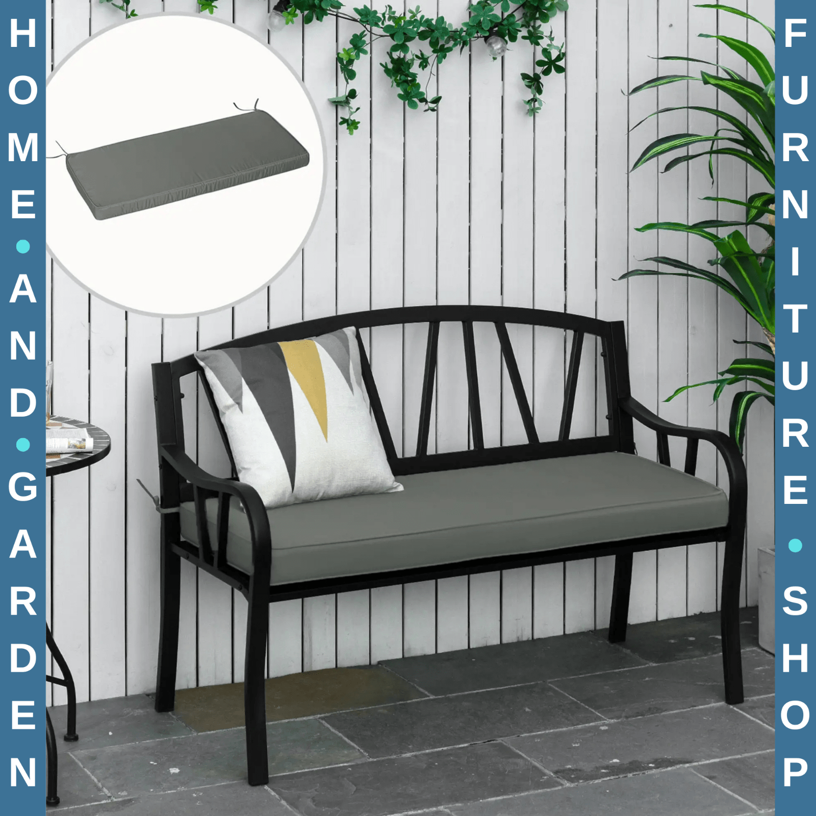 2 Seater Garden Bench Cushion Seat Pad for Patio or Indoor Outdoor Furniture - Home and Garden Furniture Shop - rustic - furniture