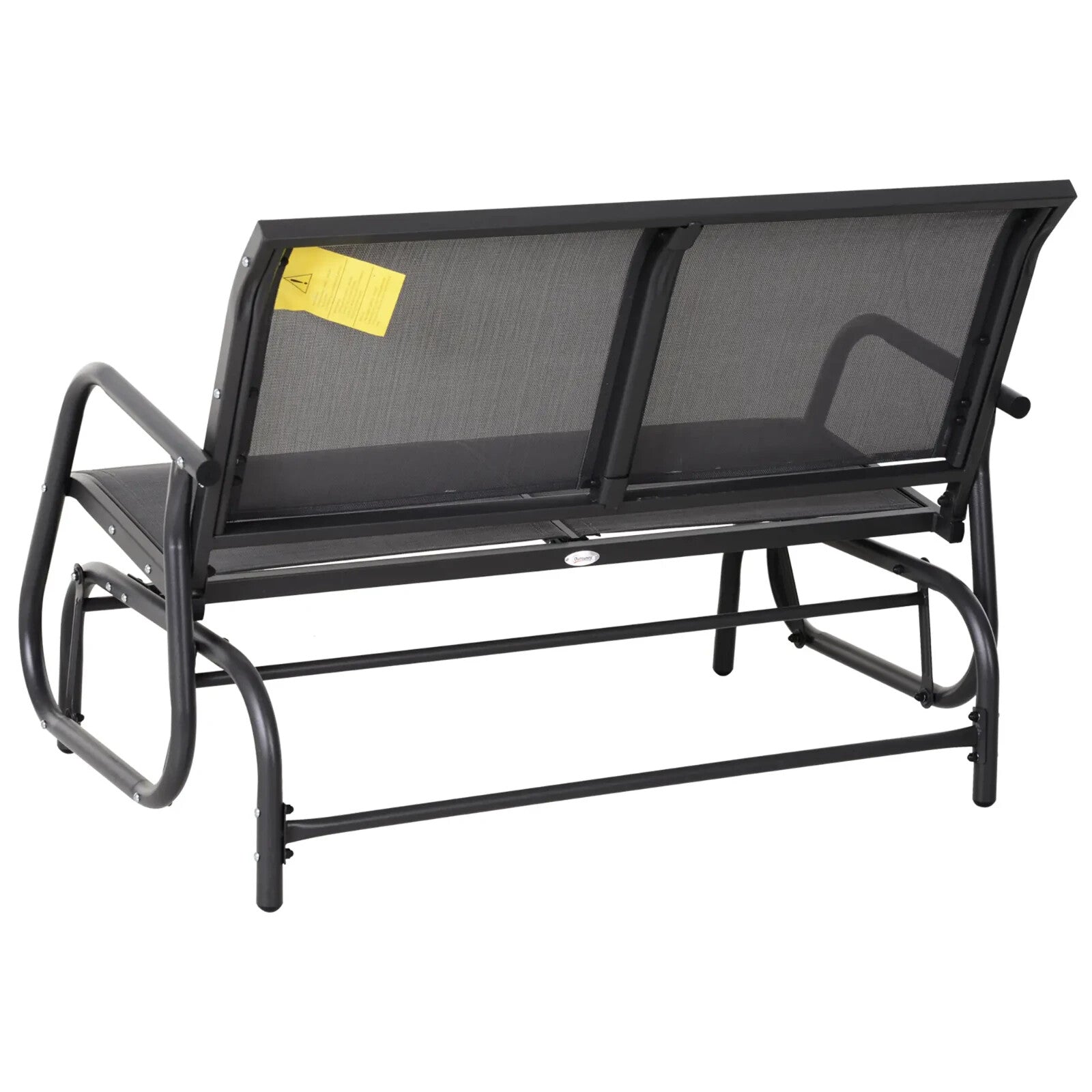 2 Seater Garden Glider Bench Patio Swing Chair with Powder Coated Steel Frame - Home and Garden Furniture Shop - rustic - furniture