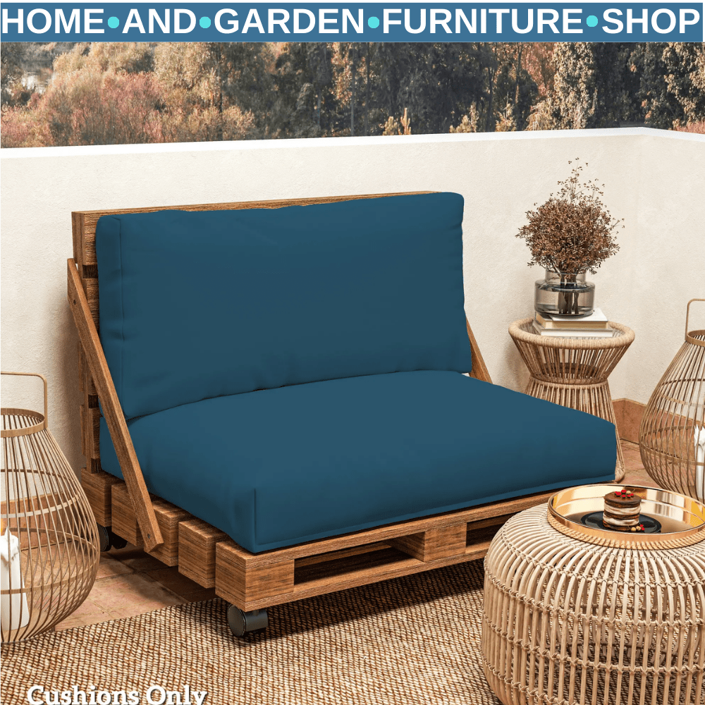 2 Seater Pallet Furniture Cushions 20 cm Thick Outdoor Seat Pads UPF20 220gsm - Home and Garden Furniture Shop - #rustic - furniture#