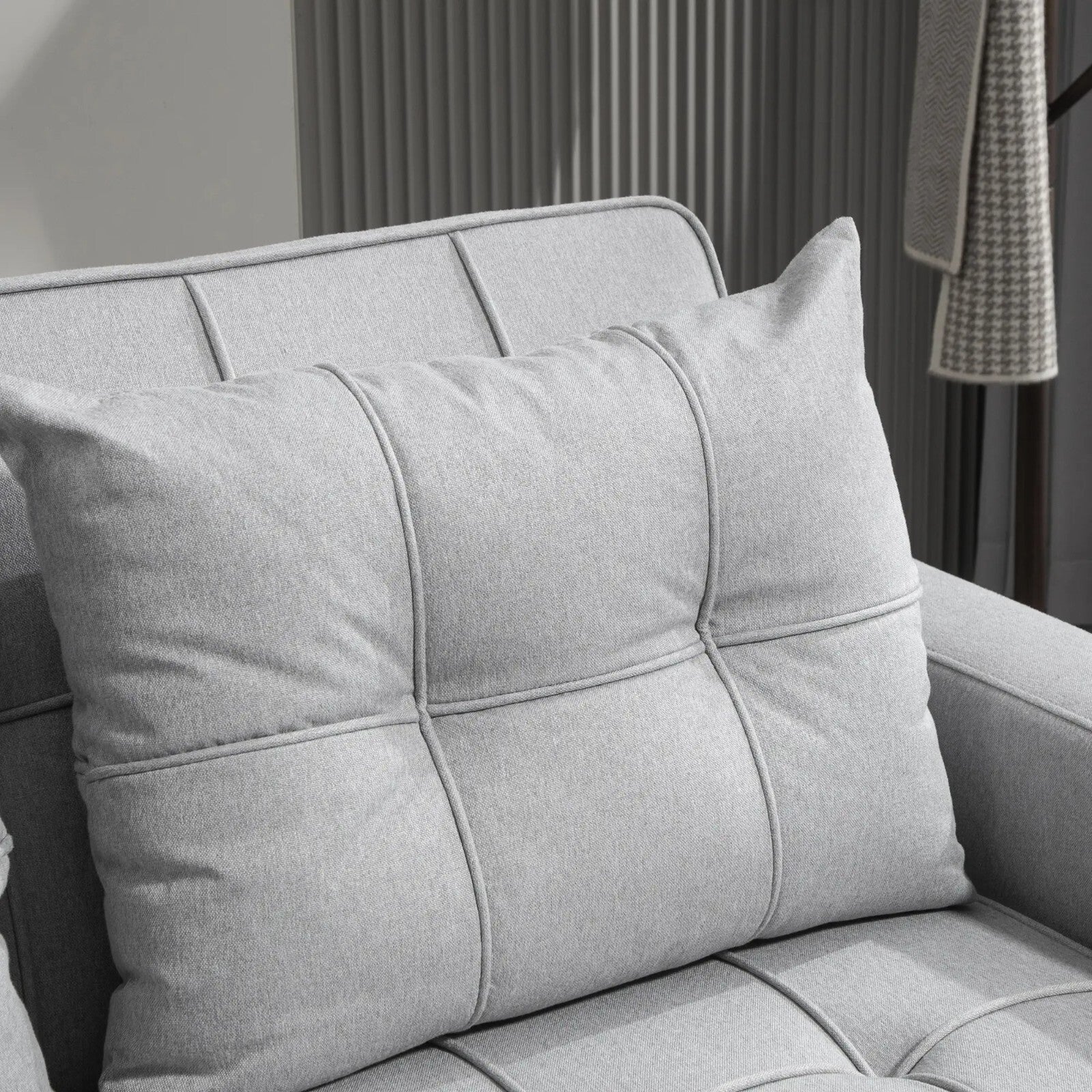 2 Seater Pull Out Sofa Bed with Pockets for Living Room Grey Convertible Settee - Home and Garden Furniture Shop - rustic - furniture