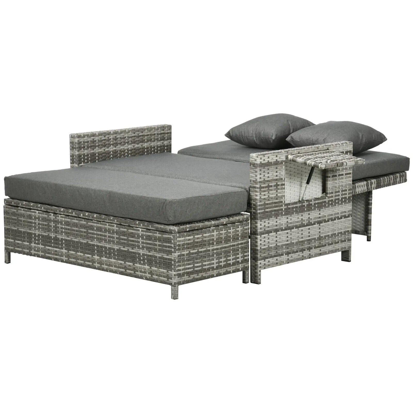 2 Seater Rattan Garden Furniture Patio Sofa Sun Lounger Daybed Outdoor Assembled - Home and Garden Furniture Shop - #rustic - furniture#