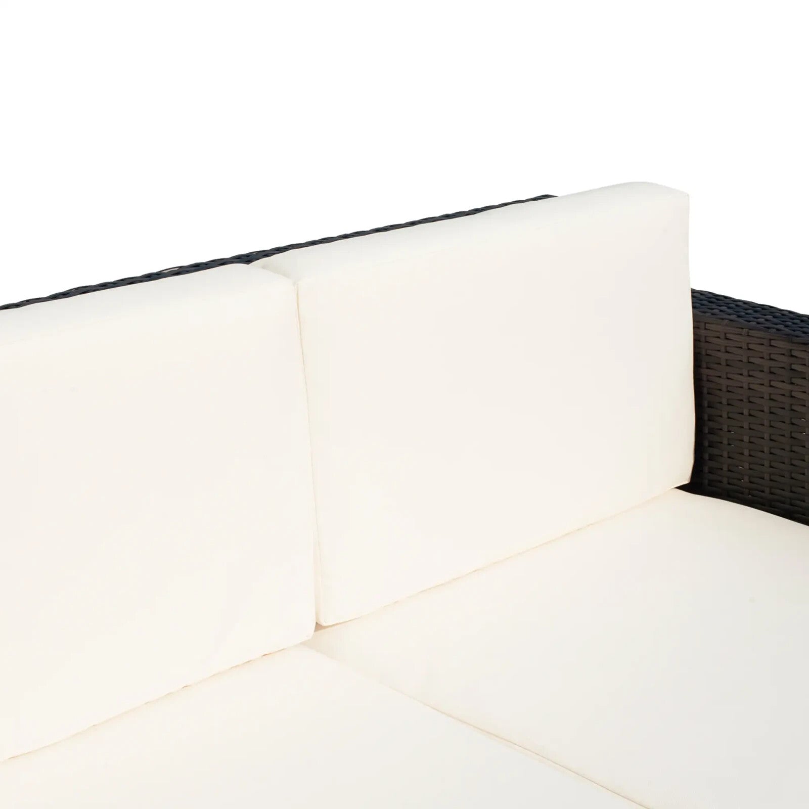 2 Seater Rattan Garden Sofa with Cushions and Armrests Outdoor Furniture Brown - Home and Garden Furniture Shop - rustic - furniture