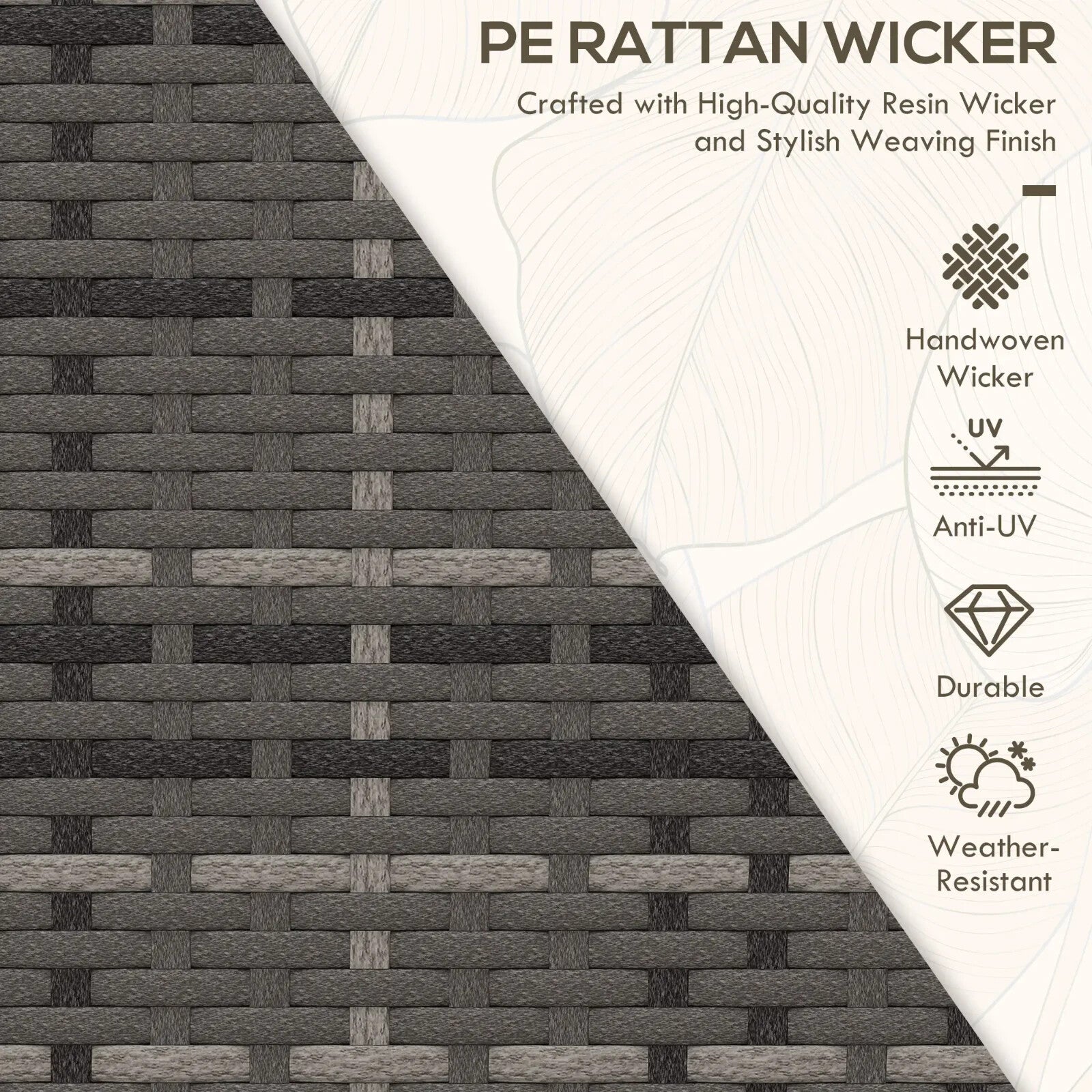 2 Seater Rattan Wicker Lounge Sofa Set with Cushion for Patio Yard Porch Outdoor - Home and Garden Furniture Shop - rustic - furniture