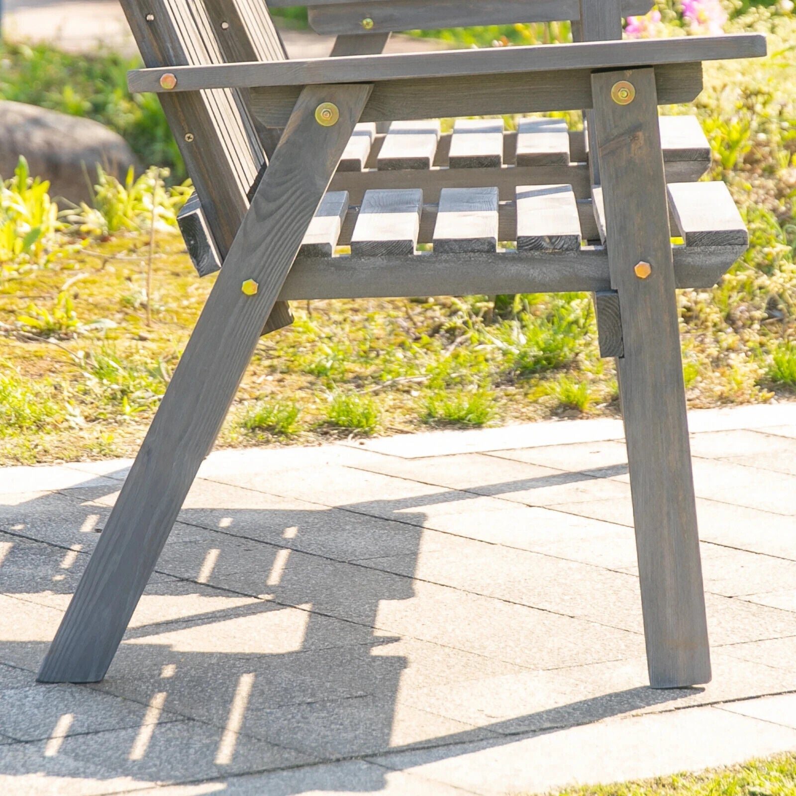2 Seater Steel Garden Bench Antique Outdoor Loveseat for Patio Porch Yard Lawn - Home and Garden Furniture Shop - #rustic - furniture#
