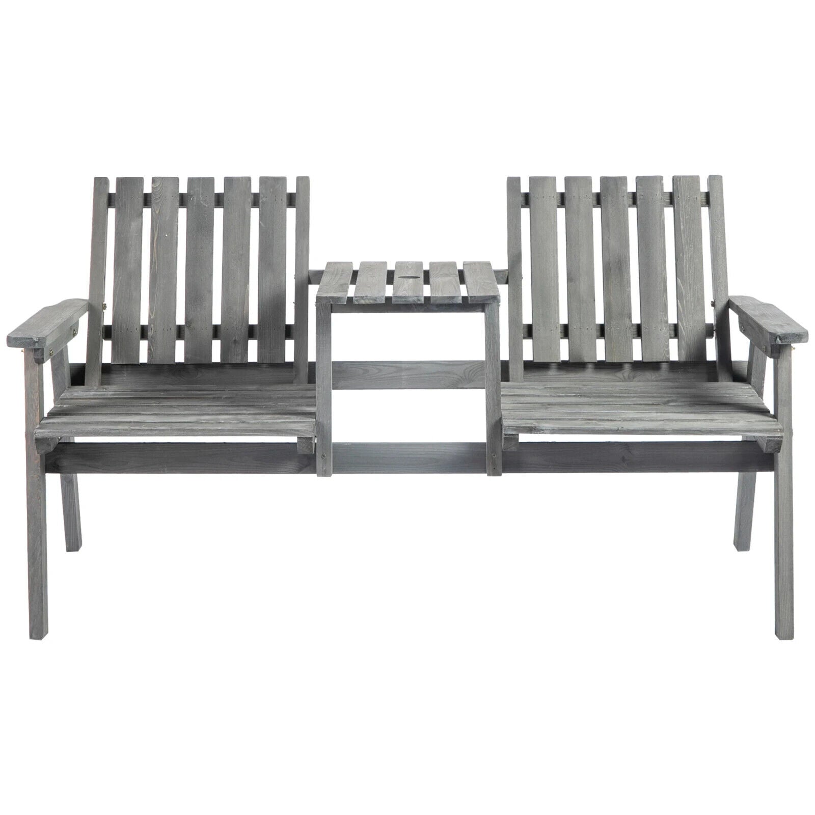 2 Seater Steel Garden Bench Antique Outdoor Loveseat for Patio Porch Yard Lawn - Home and Garden Furniture Shop - #rustic - furniture#