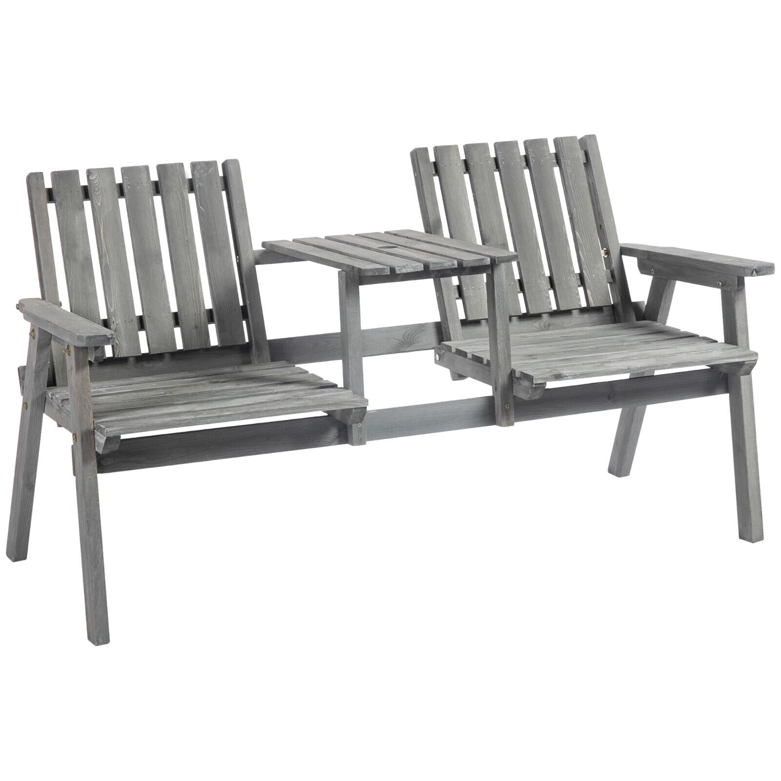 2 Seater Steel Garden Bench Antique Outdoor Loveseat for Patio Porch Yard Lawn - Home and Garden Furniture Shop - #rustic - furniture#