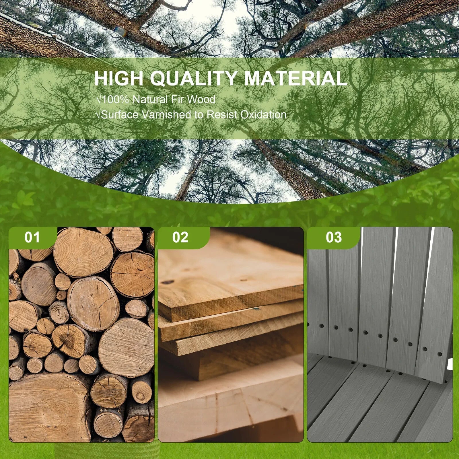 2 Seater Wooden Garden Bench w/ Centre Coffee Table Outdoor Patio Loveseat Chair - Home and Garden Furniture Shop - rustic - furniture