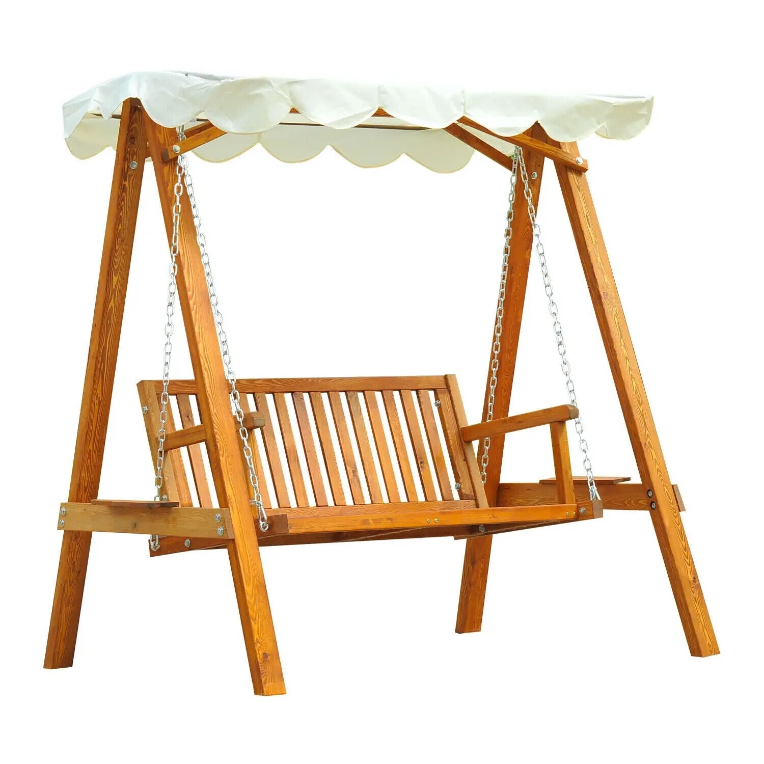 2 Seater Wooden Garden Swing Chair Seat Hammock Bench Furniture Lounger - Home and Garden Furniture Shop - #rustic - furniture#