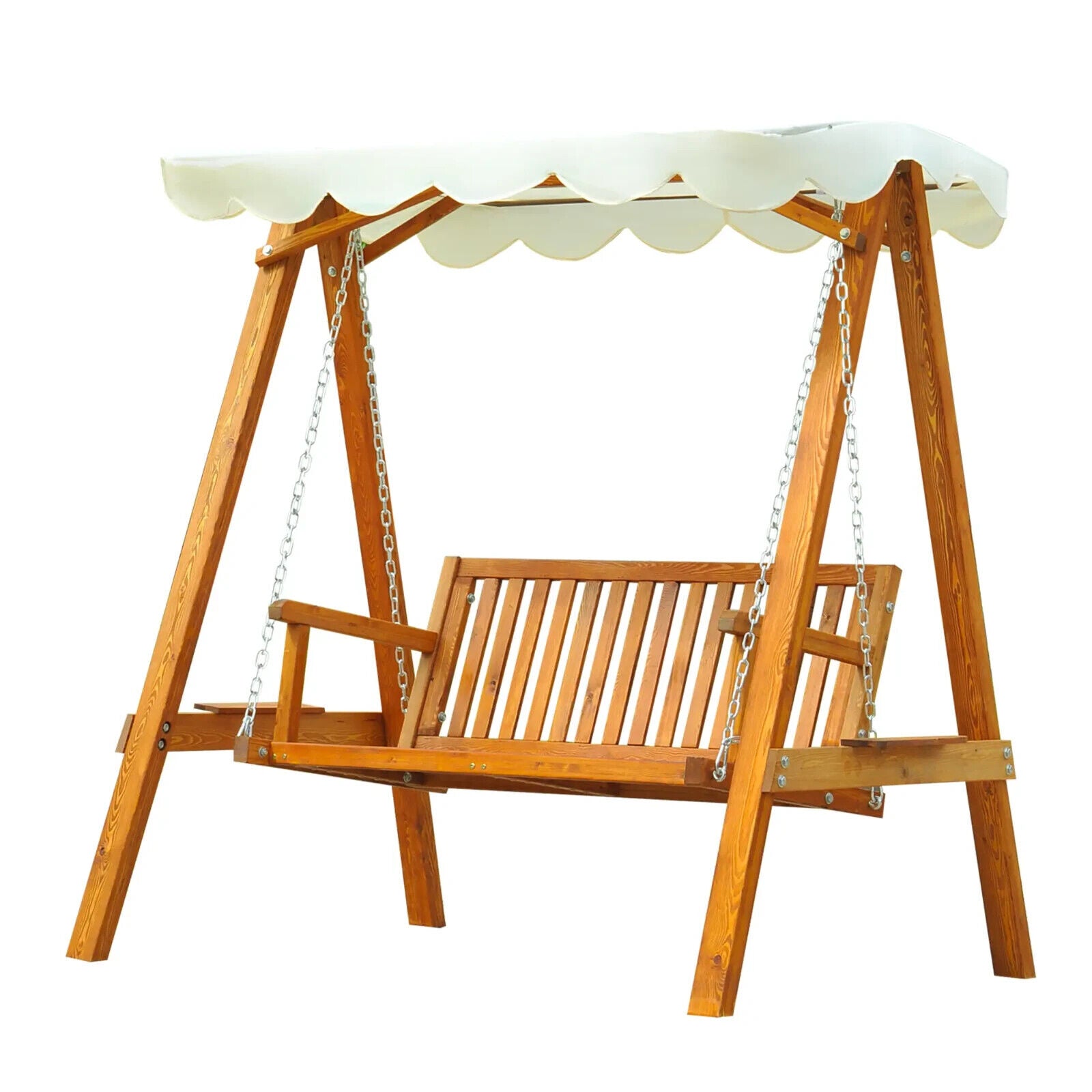2 Seater Wooden Garden Swing Chair Seat Hammock Bench Furniture Lounger - Home and Garden Furniture Shop - #rustic - furniture#
