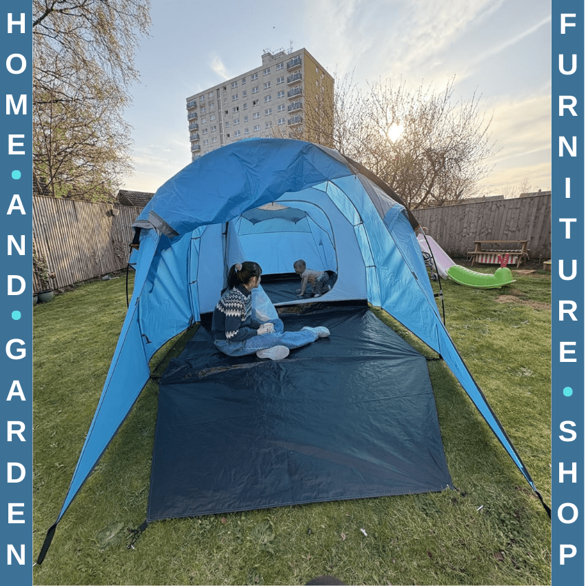 2 to 3 Man Tunnel Camping Tent with Porch Vestibule Rainfly & Air Vents Shelter - Home and Garden Furniture Shop - rustic - furniture