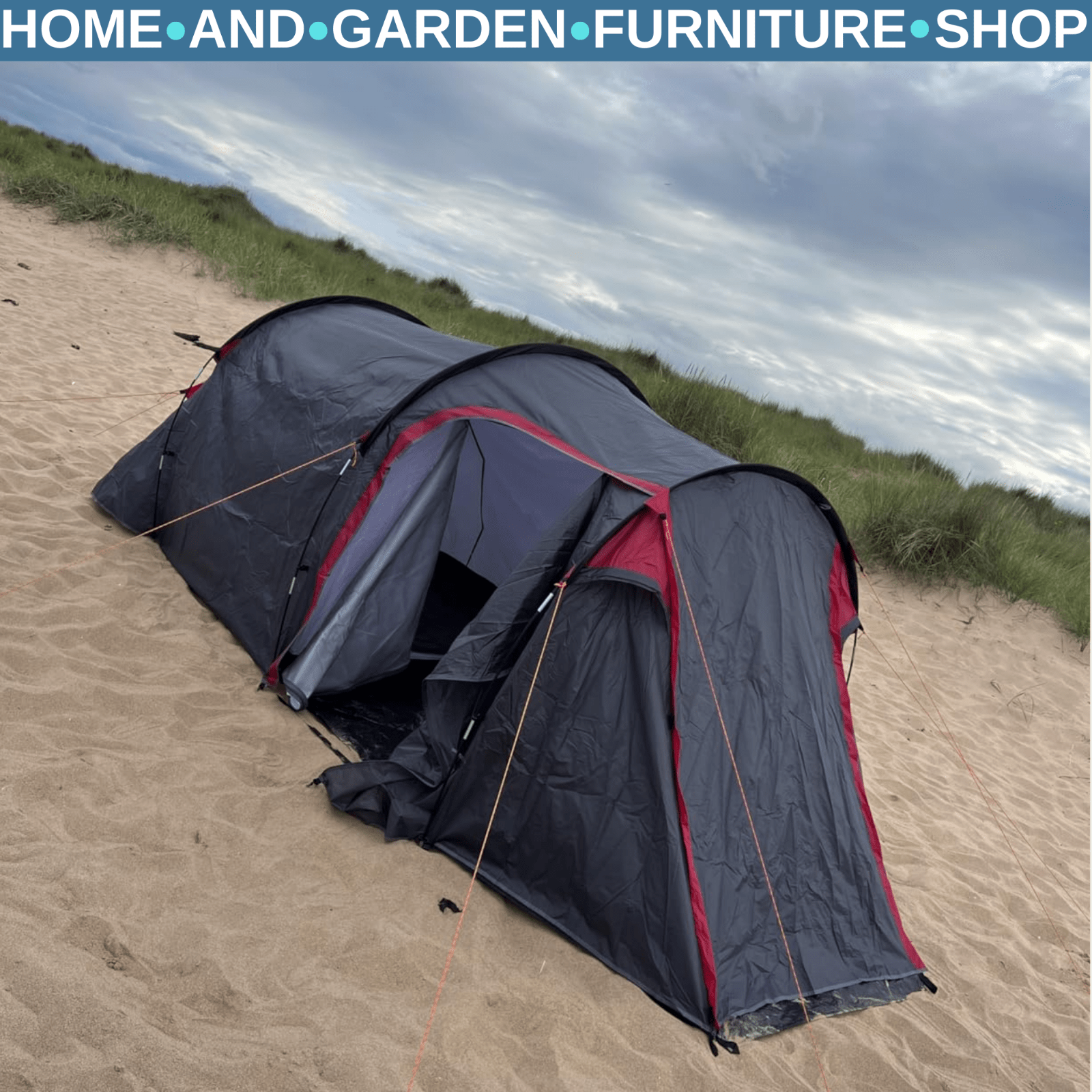 2 to 3 Person Dome Camping Tent with Screened Porch Waterproof Family Shelter - Home and Garden Furniture Shop - rustic - furniture