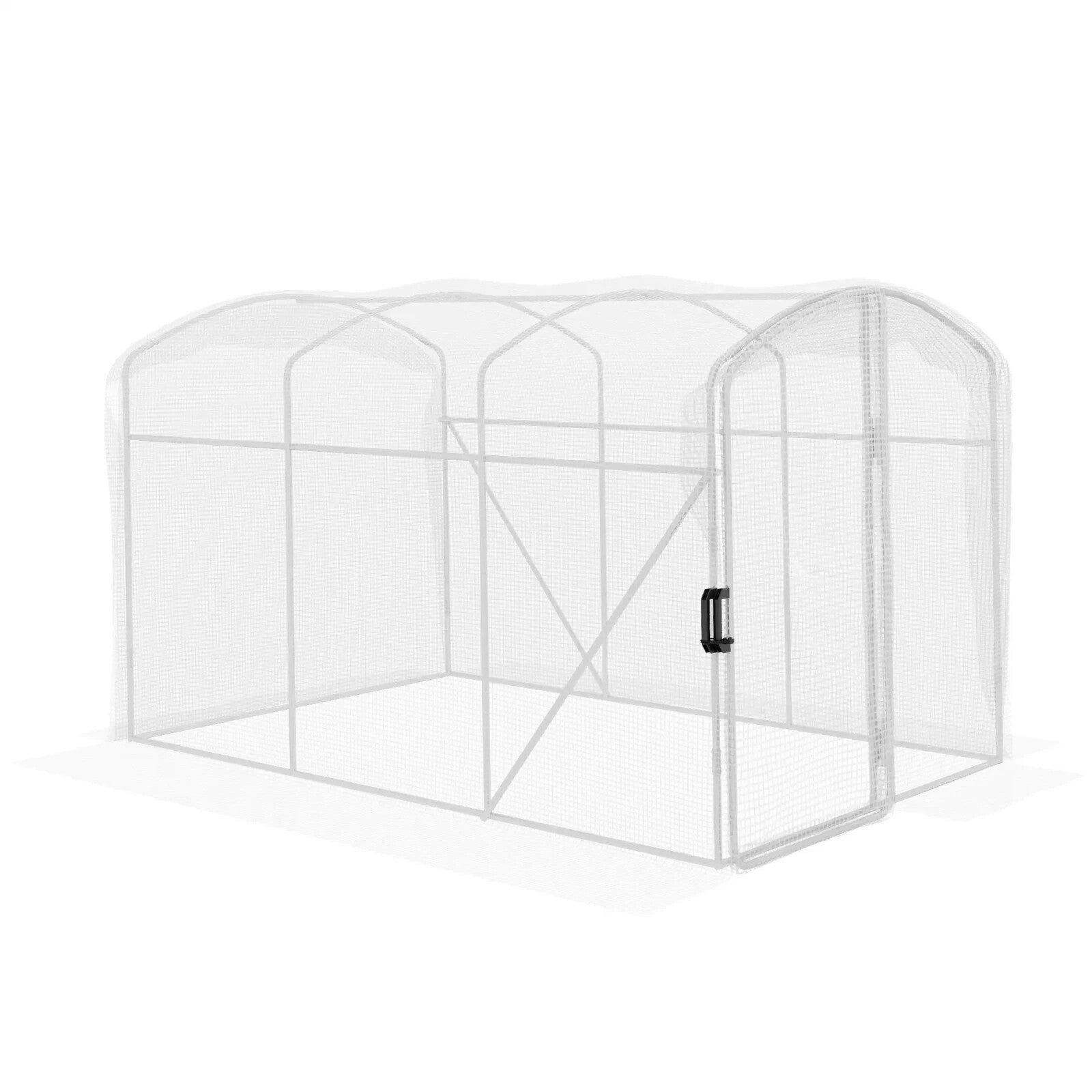 2 x 2 x 2m Walk In Polytunnel Greenhouse with Cover & Steel Frame - Grow House - Home and Garden Furniture Shop - rustic - furniture