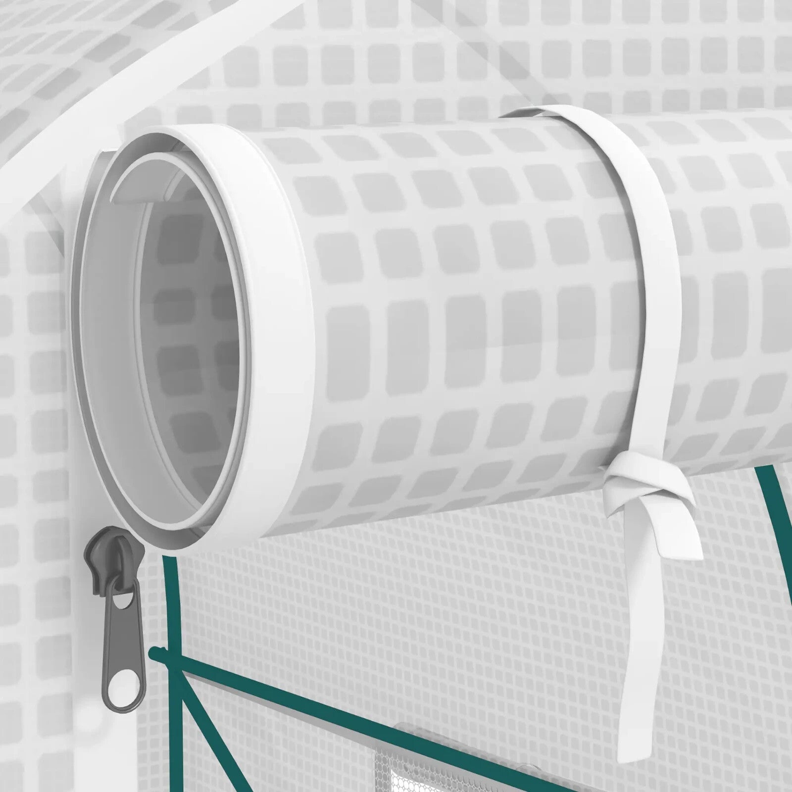 2 x 2.5m Walk In Polytunnel Greenhouse with Windows Roll Up Door Steel Frame - Home and Garden Furniture Shop - rustic - furniture